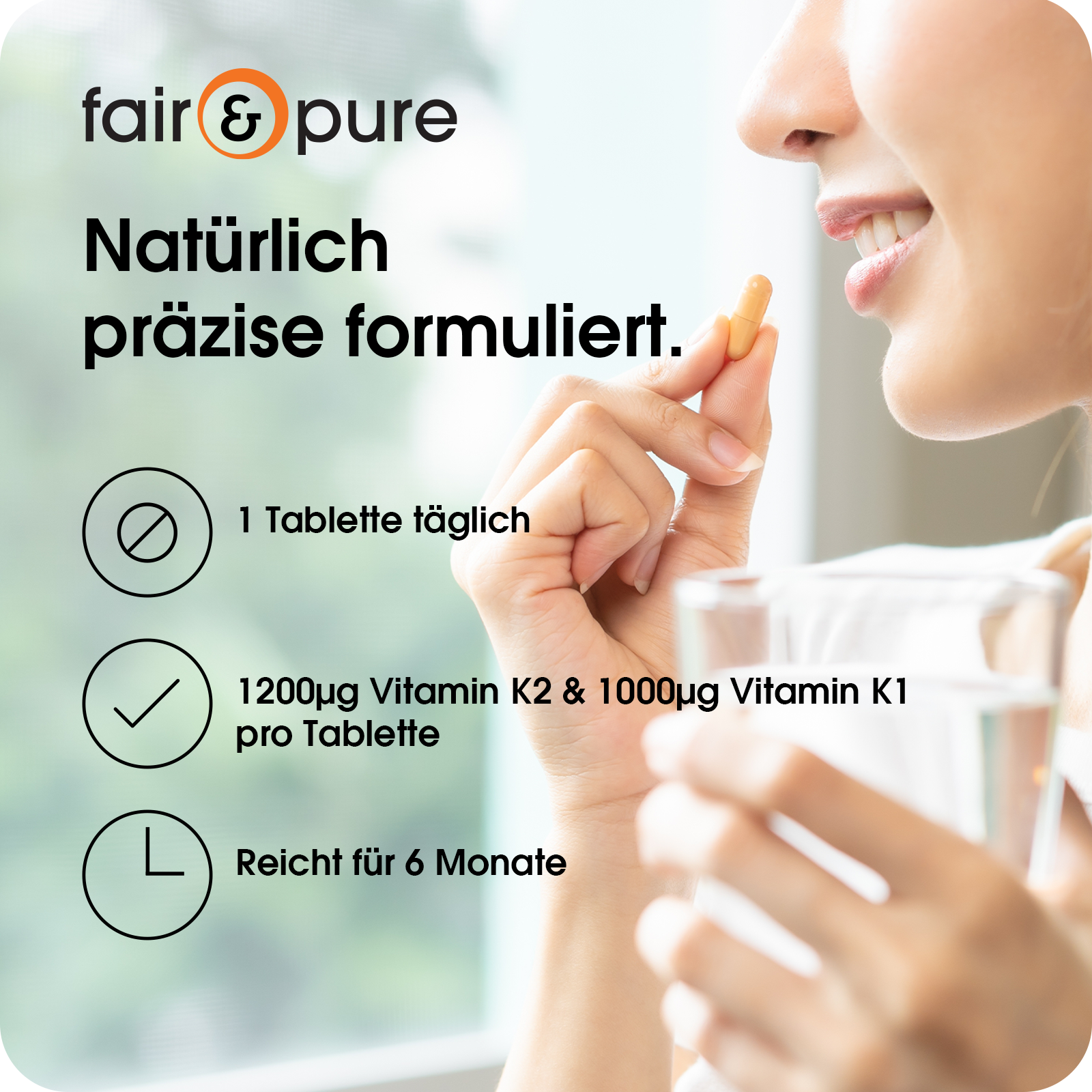 Vitamine K Complex - 180 Tabletten | fair-pure