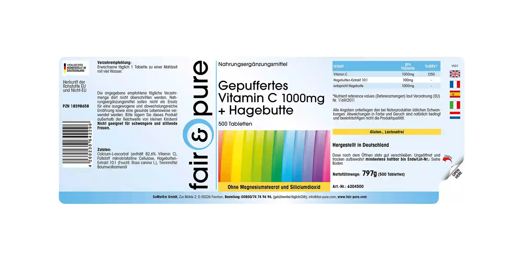 Gepuffertes Vitamin C 1000mg + Hagebutte