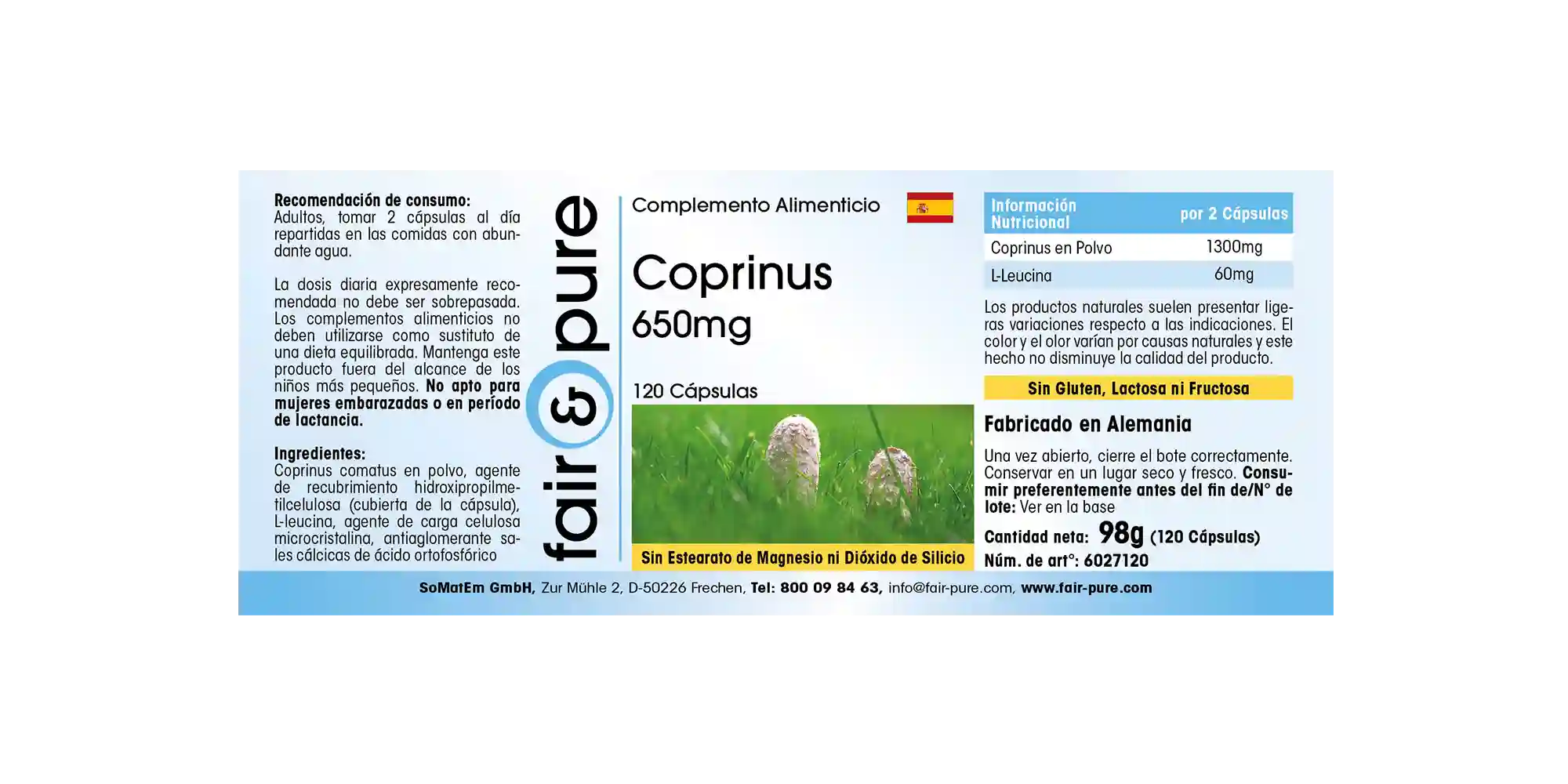 Coprinus 650mg