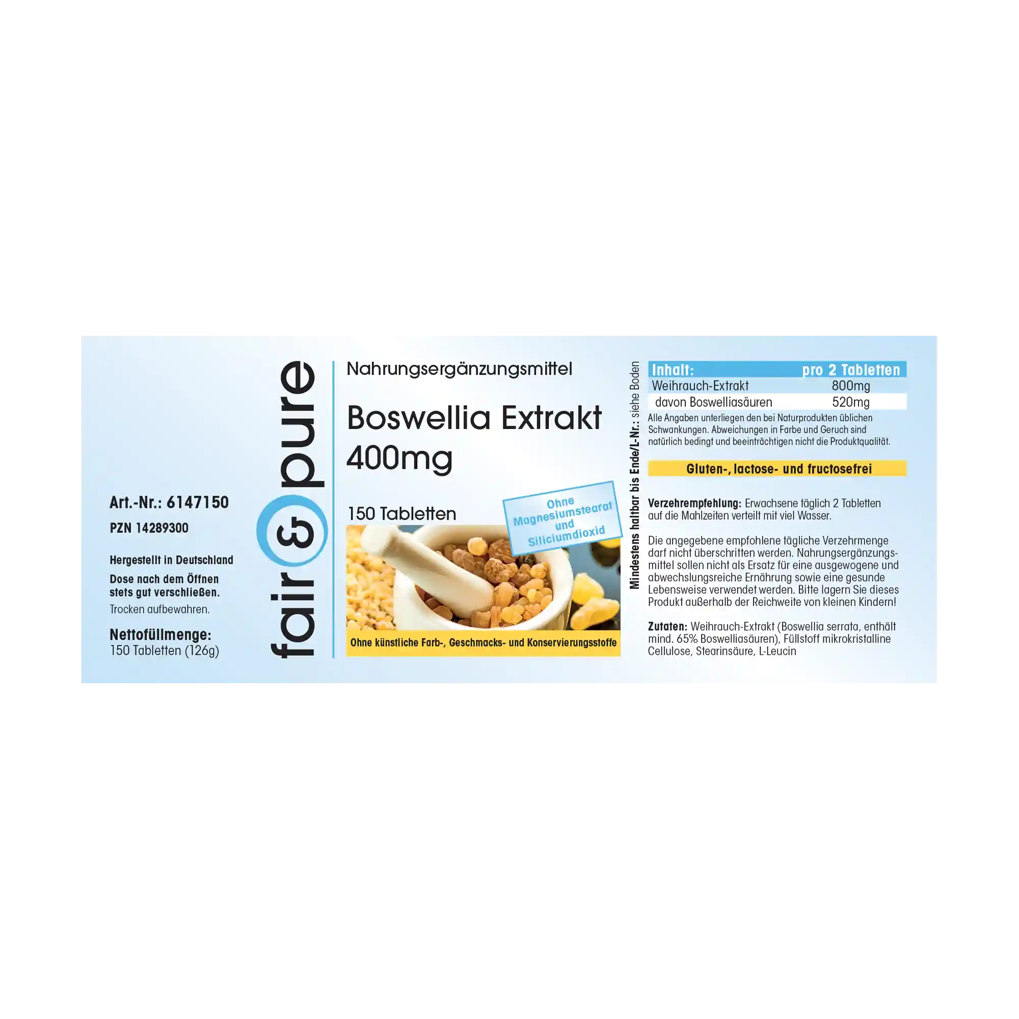 Boswellia Weihrauch Extrakt 400mg