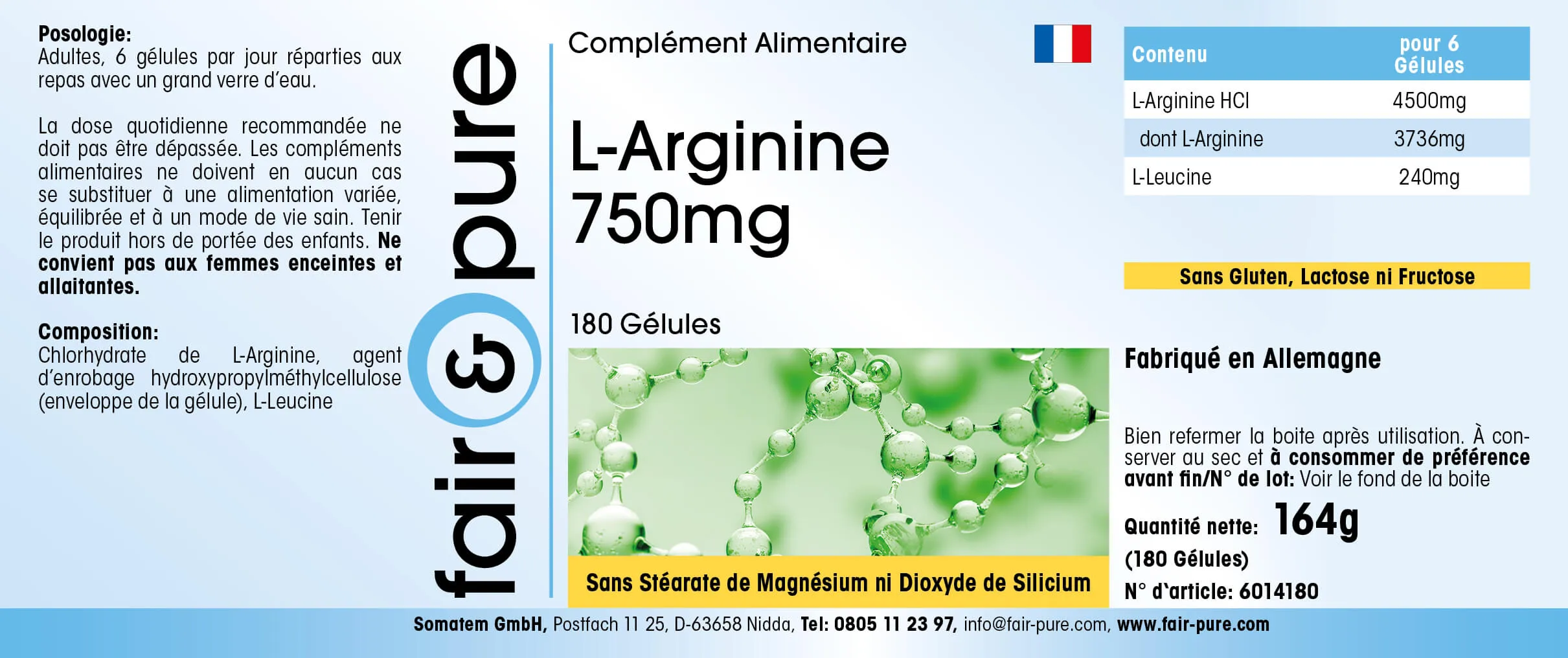 L-Arginin 750mg