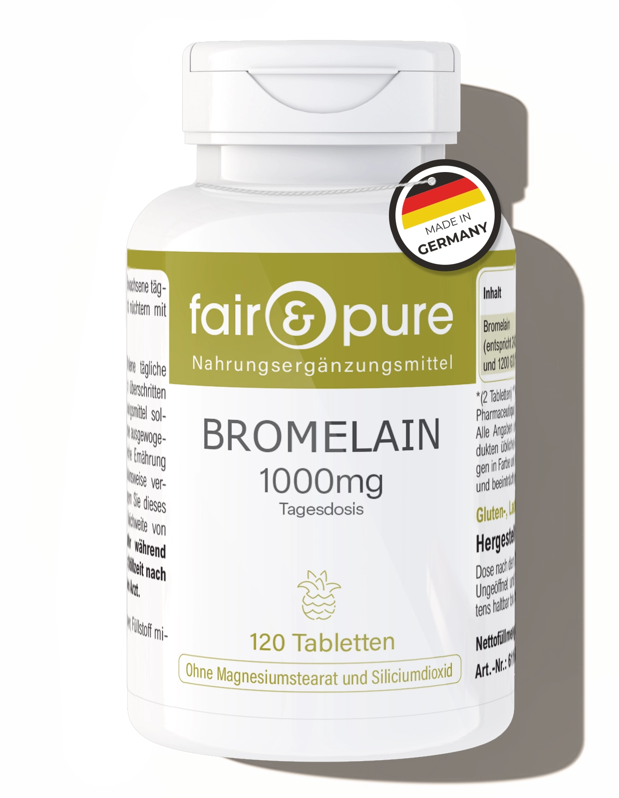 Bromelina 1000 mg dose giornaliera - 120 compresse | fair-pure Bromelina 1000 mg dose giornaliera - 120 compresse | fair-pure