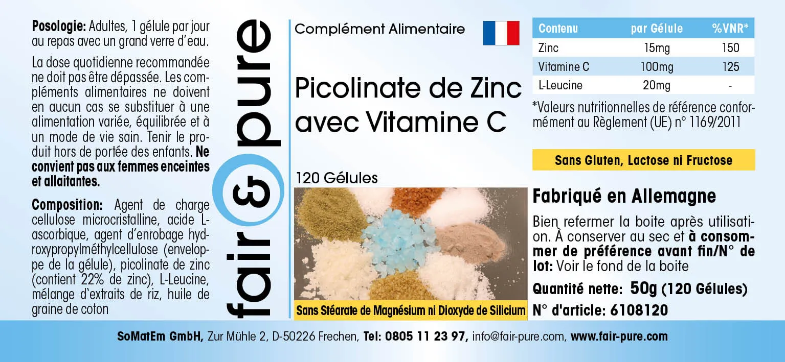 Zinc 15mg con Vitamina C