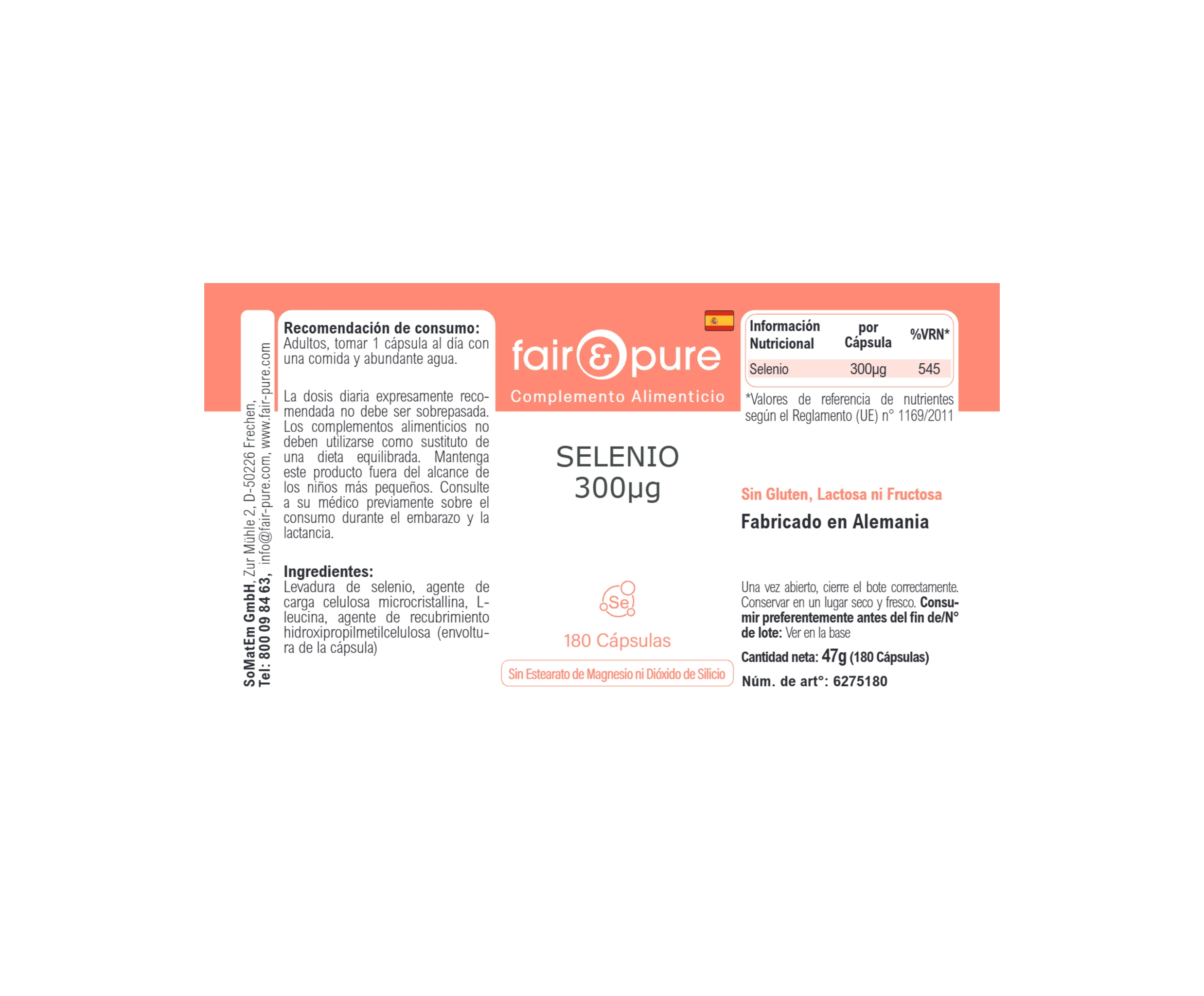 SELENIO 300µg - 180 Capsule | fair-pure