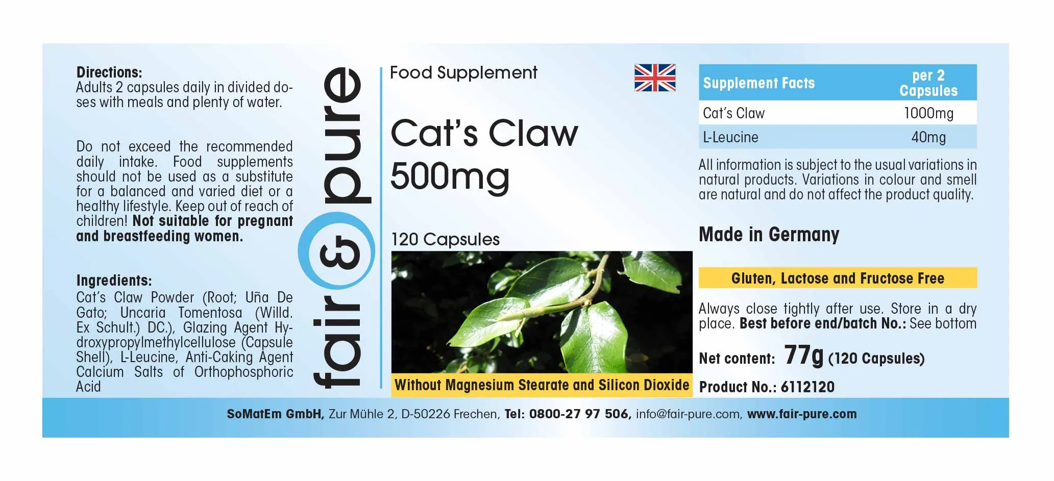 Griffe de chat 500mg