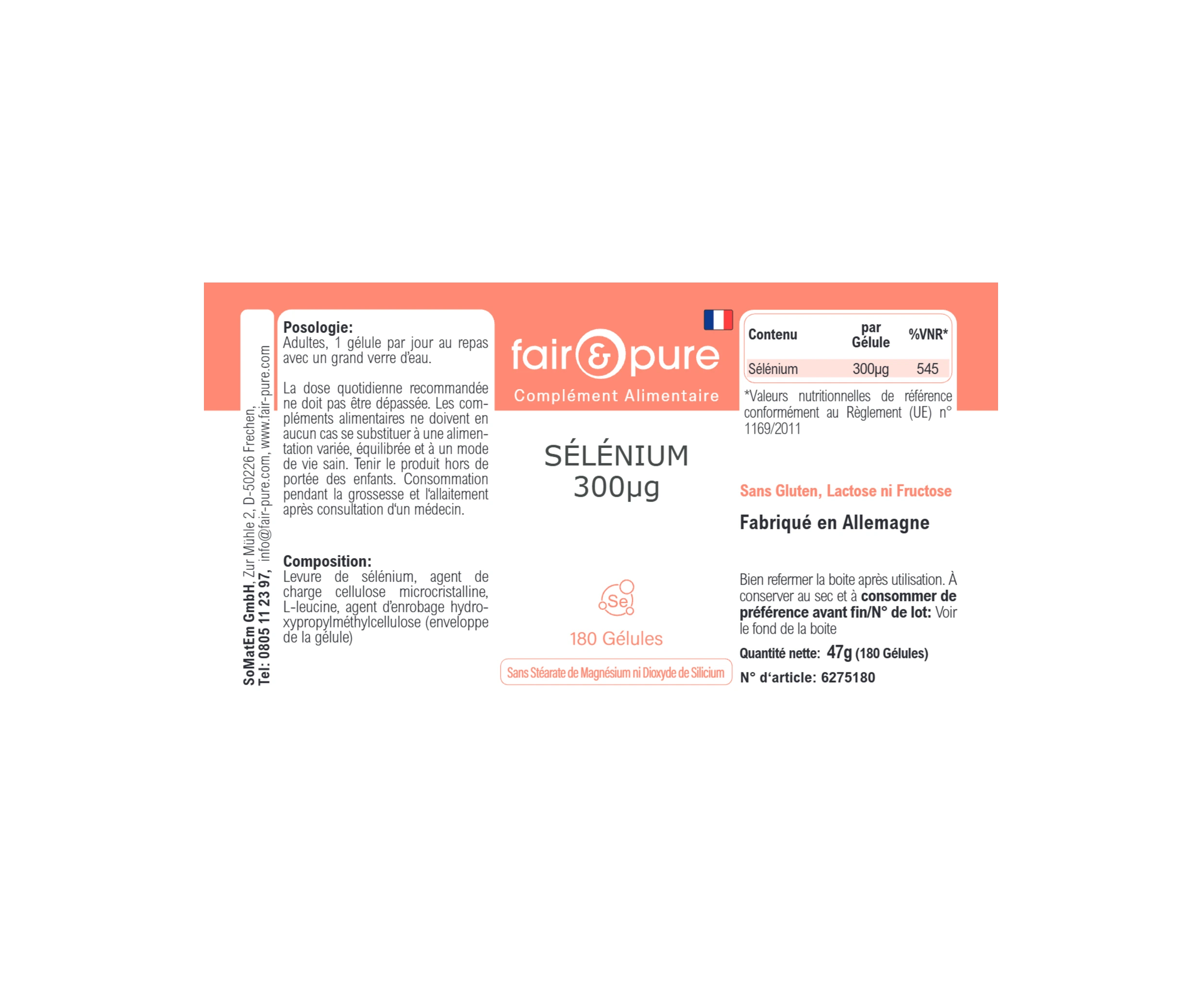 SELENIO 300µg - 180 Capsule | fair-pure