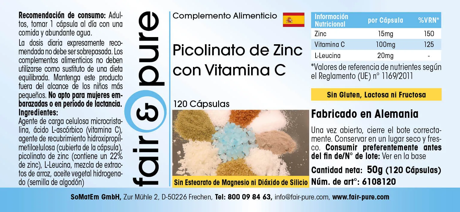 Zinco 15mg con Vitamina C