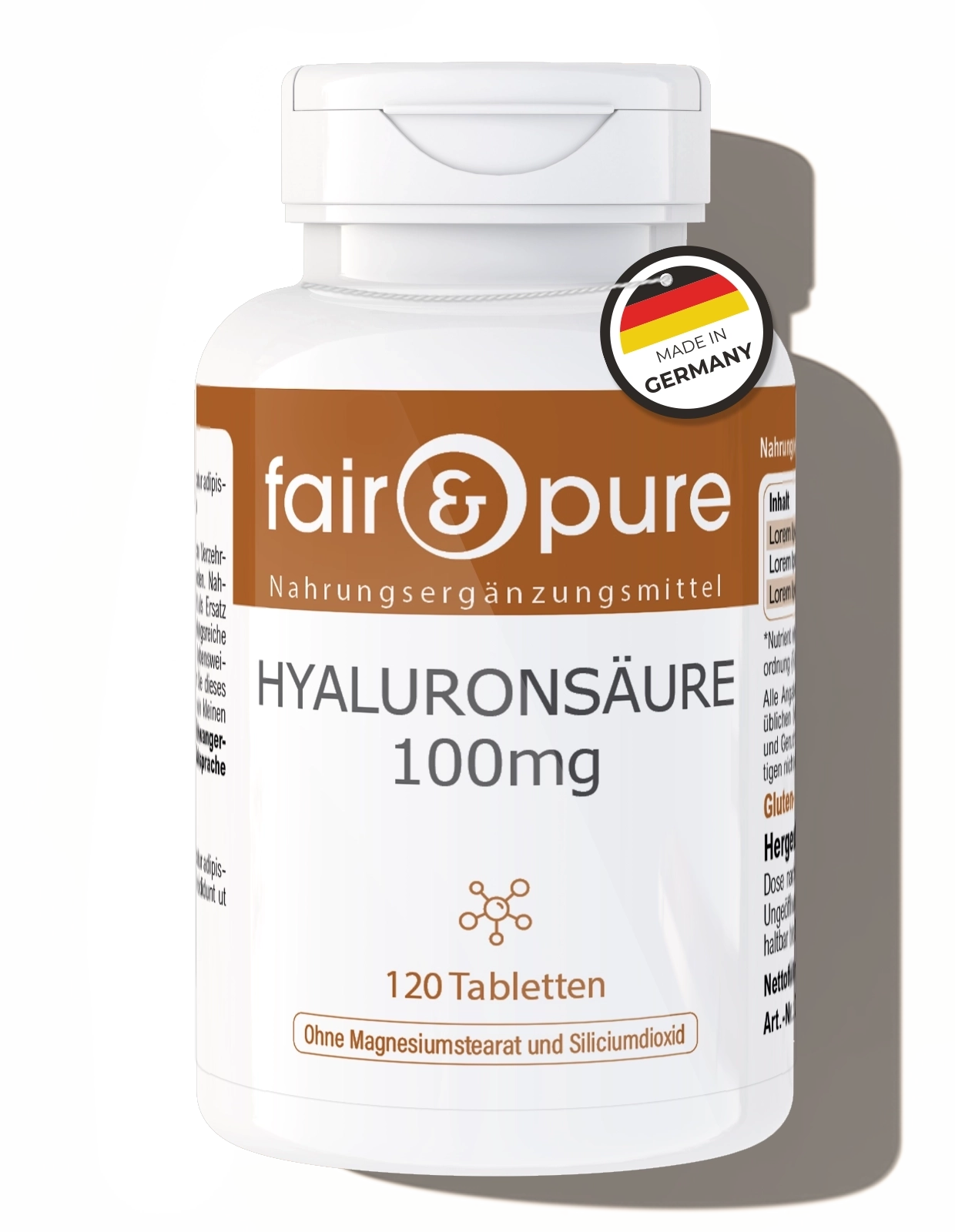 Hyaluronsäure 100mg | fair-pure