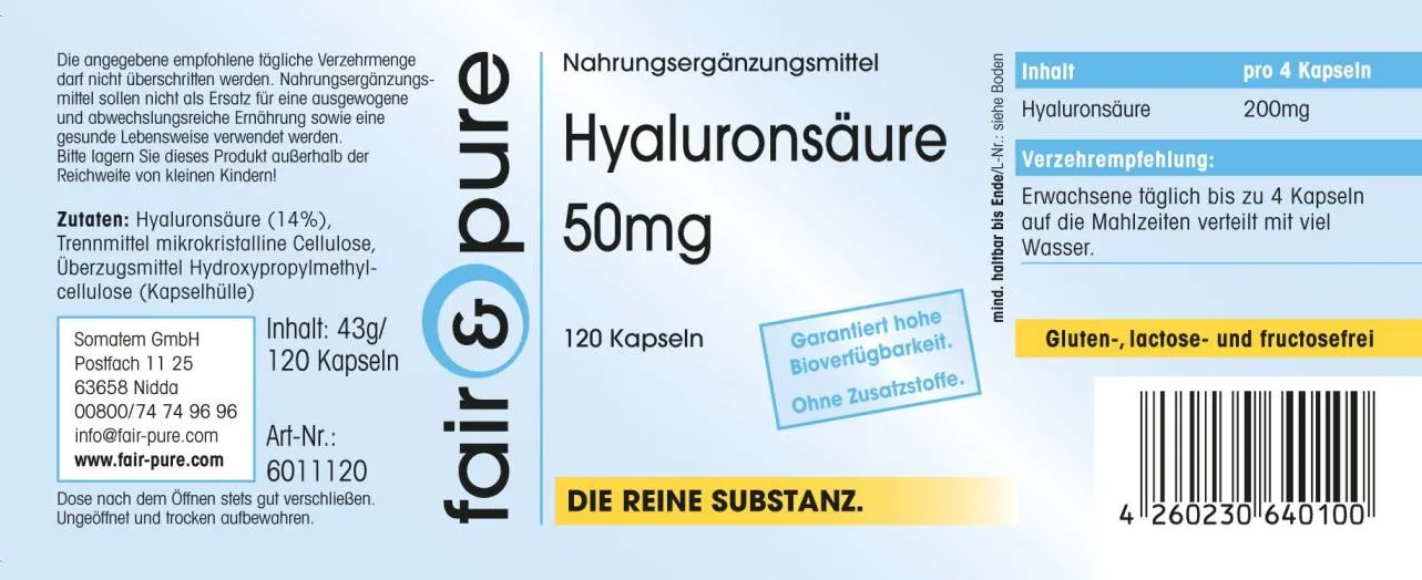 Acide hyaluronique 50mg