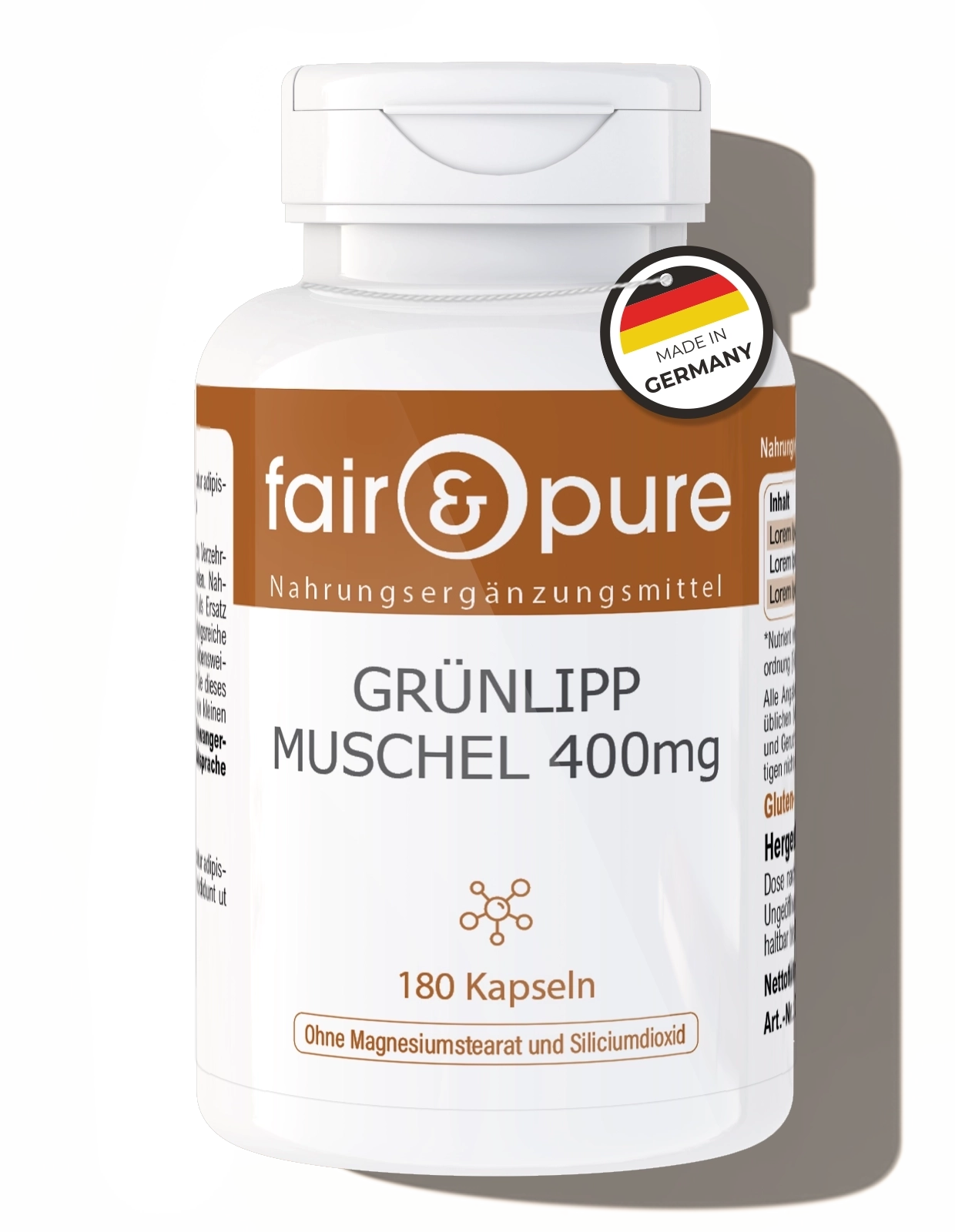 Grünlipp Muschel 400mg | fair-pure
