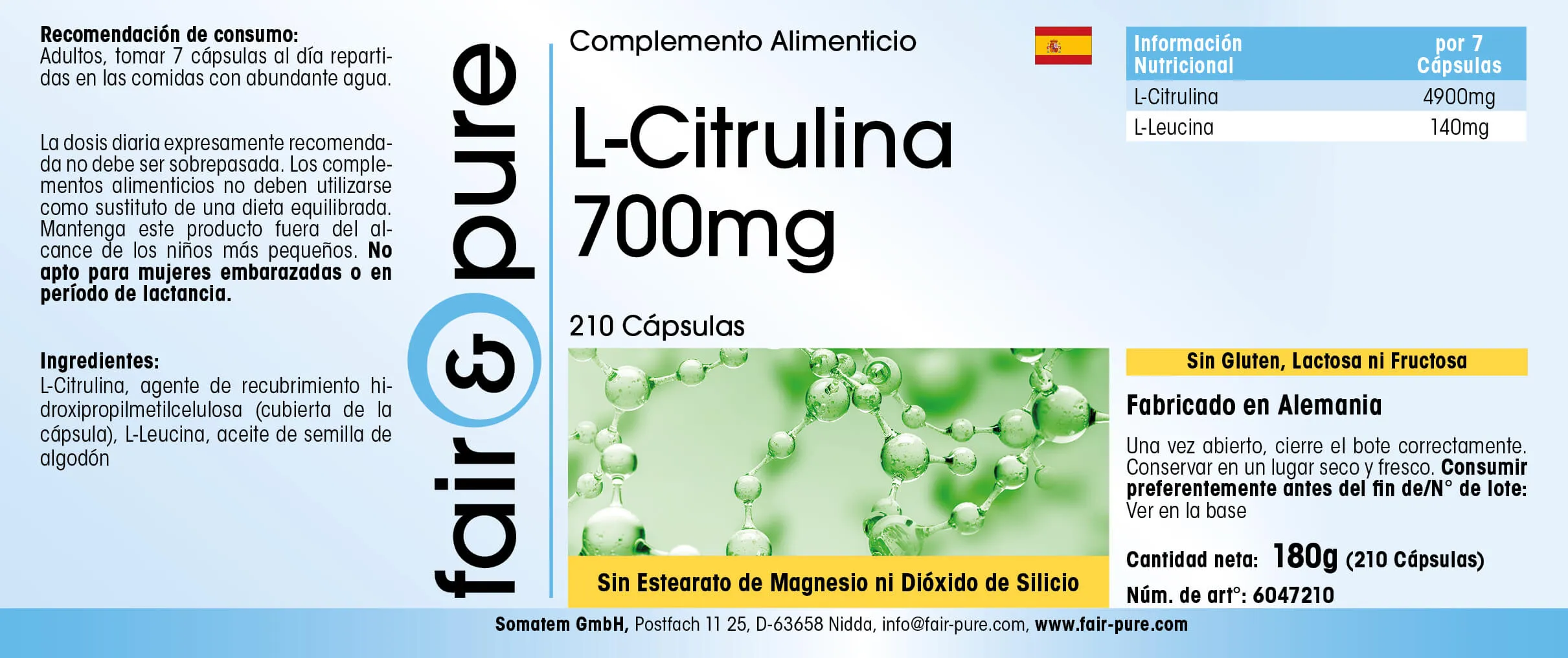 L-Citrullina 700mg