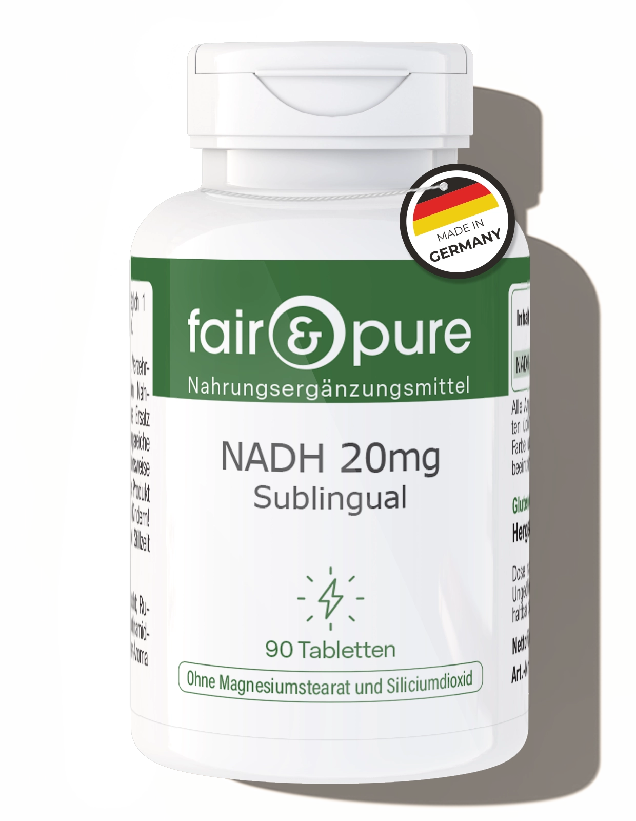 NADH 20mg sublingual - 90 Tabletten | fair-pure