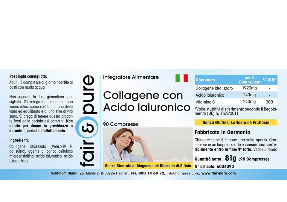 Collagen with hyaluronic acid