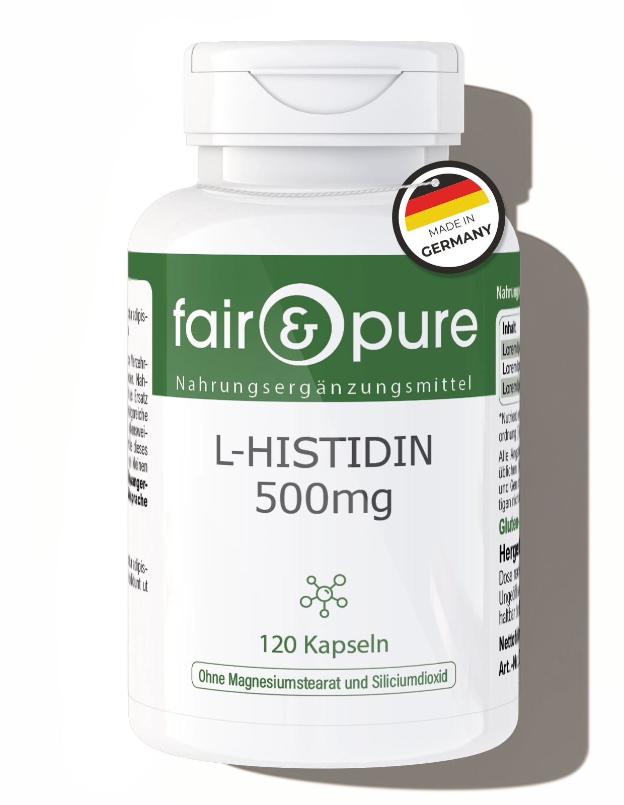 L-Histidin 500mg | fair-pure