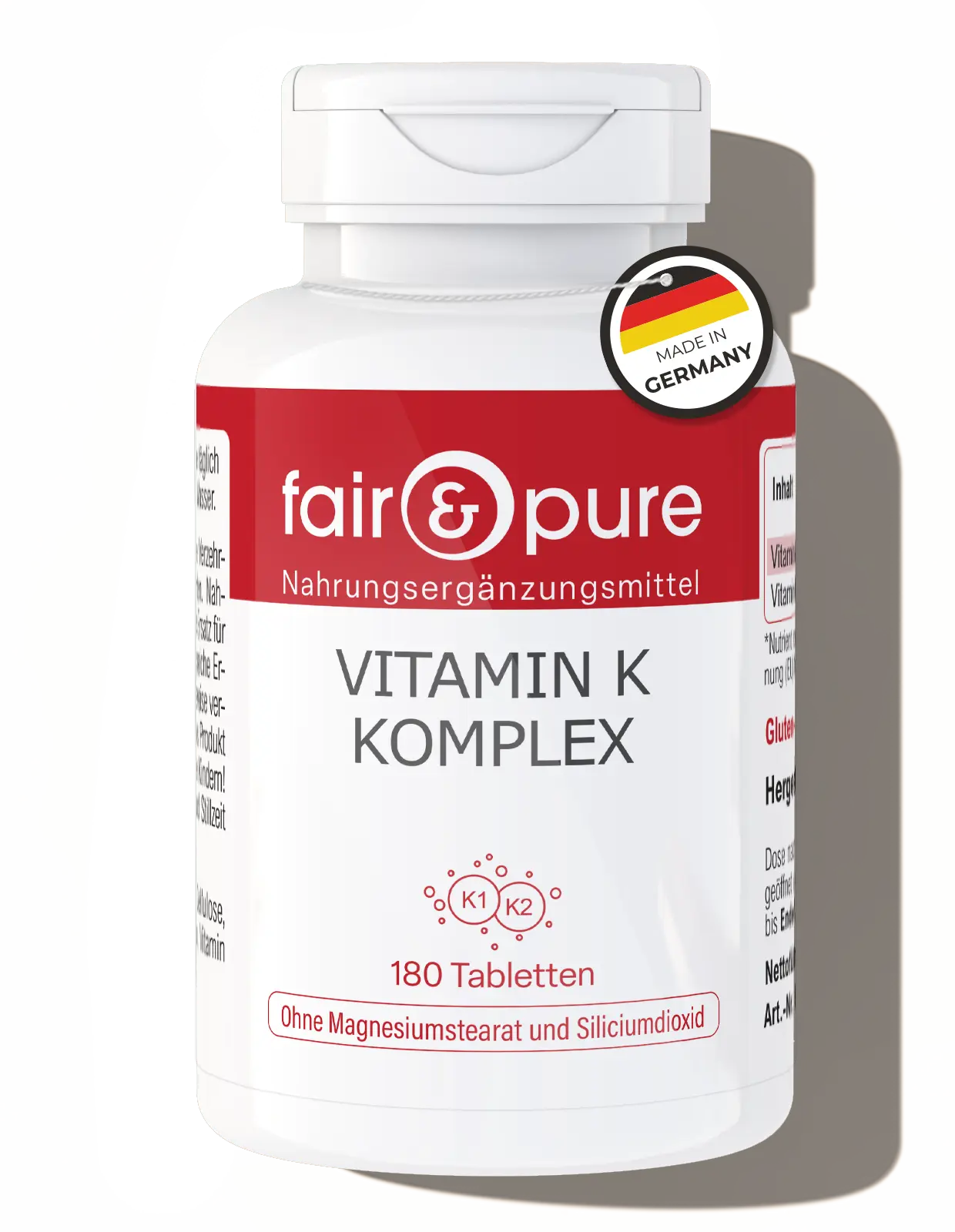 Vitamine K Complex - 180 Tabletten | fair-pure