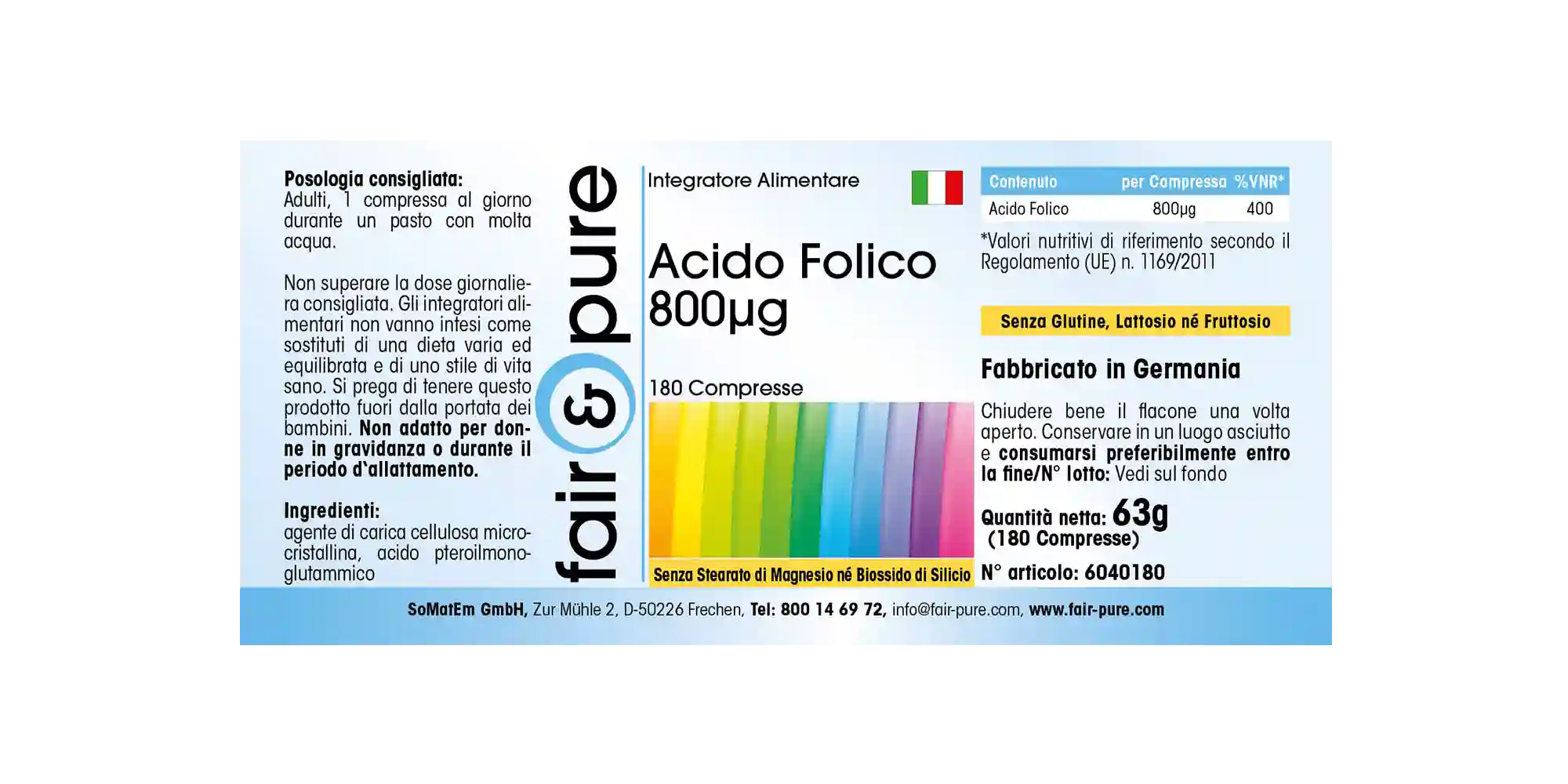 Acido folico 800µg