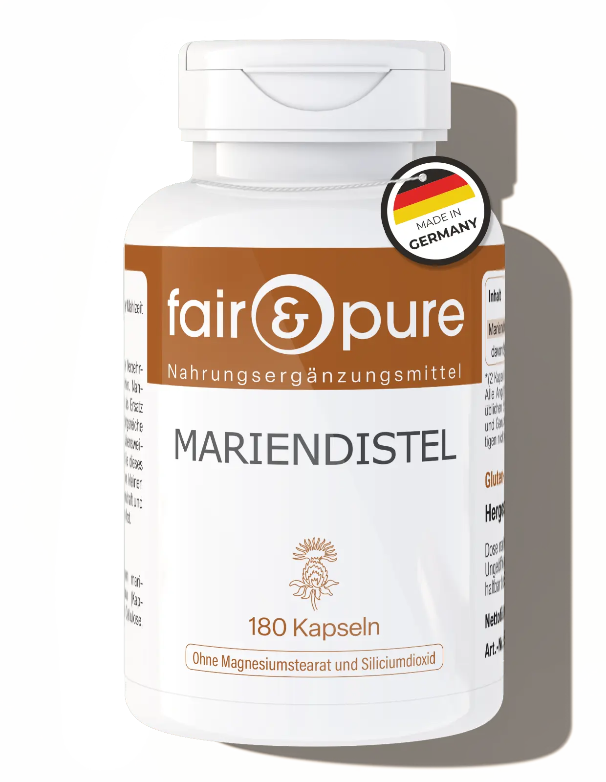Mariendistel - 180 Kapseln | fair-pure