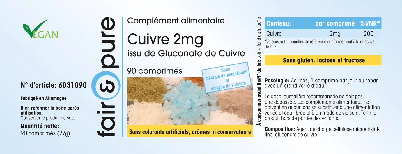 Cuivre 2mg