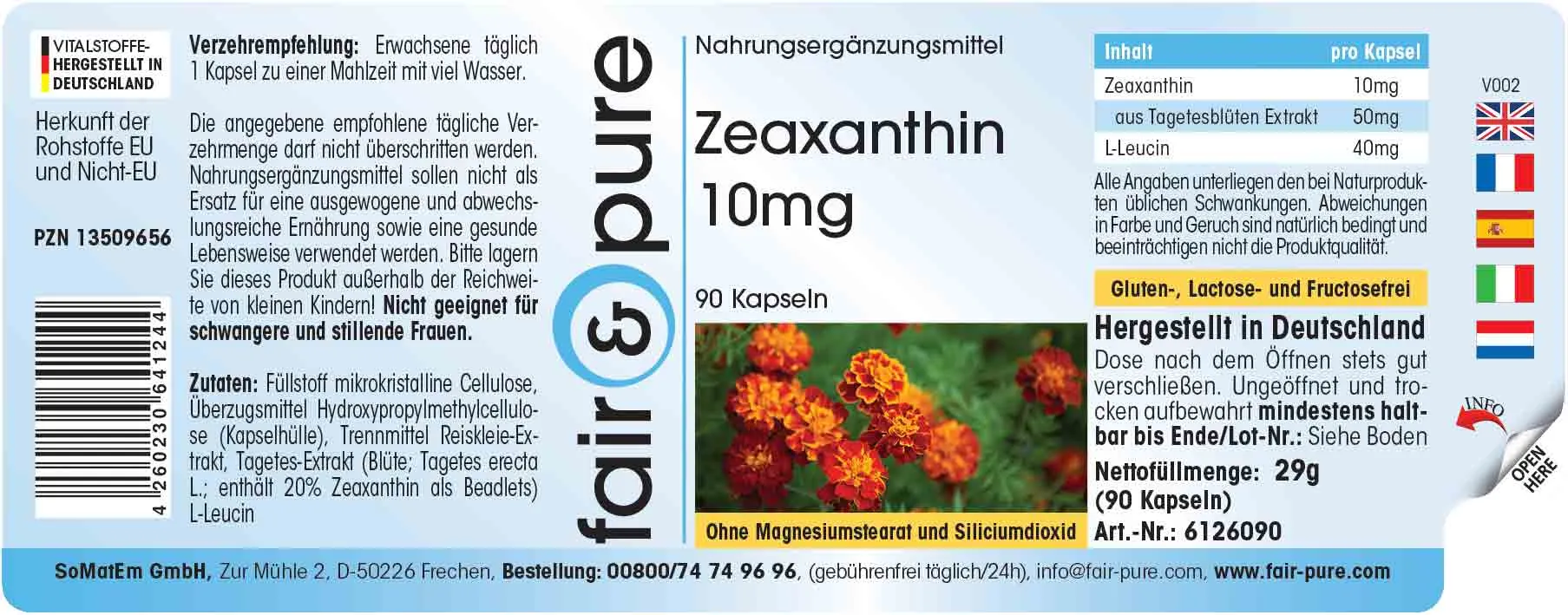 Zeaxanthine 10mg