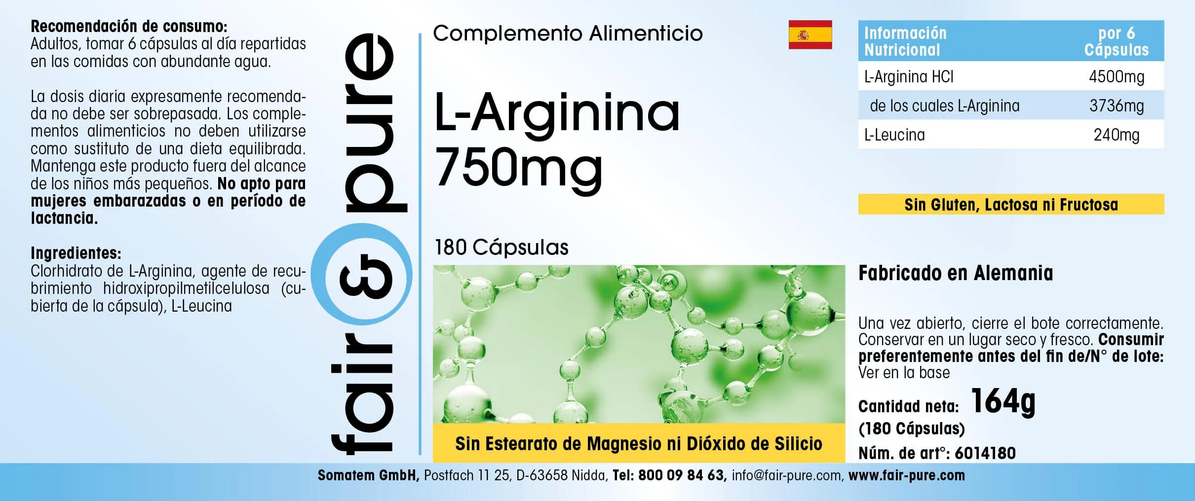 L-Arginin 750mg