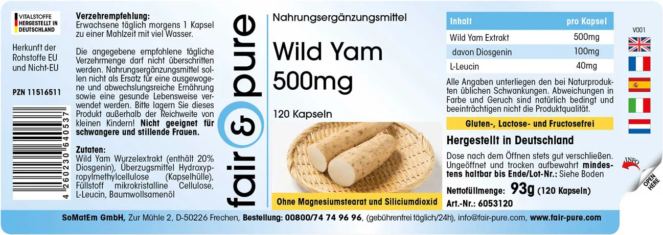 Wild Yam 500mg