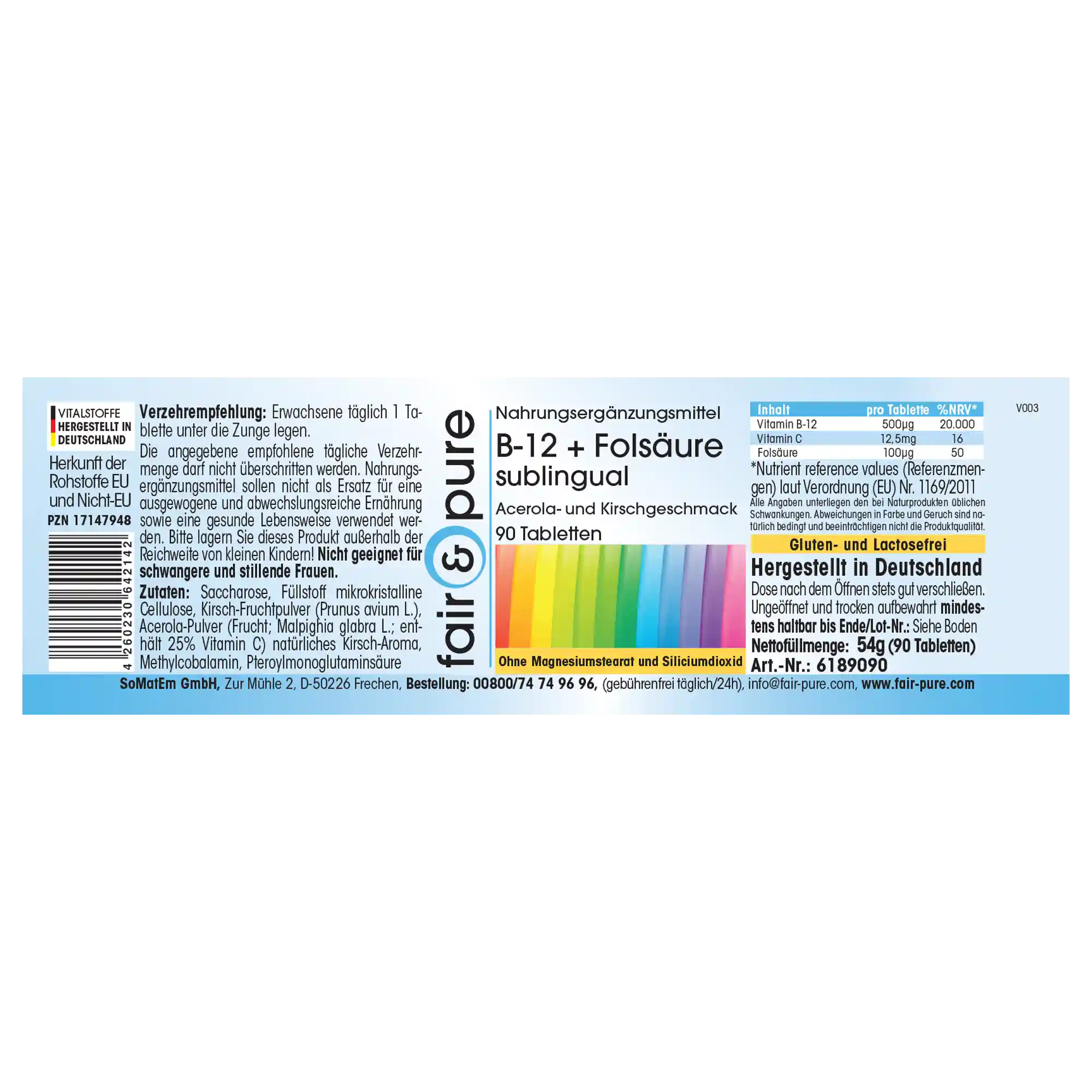 B-12 + Folsäure sublingual