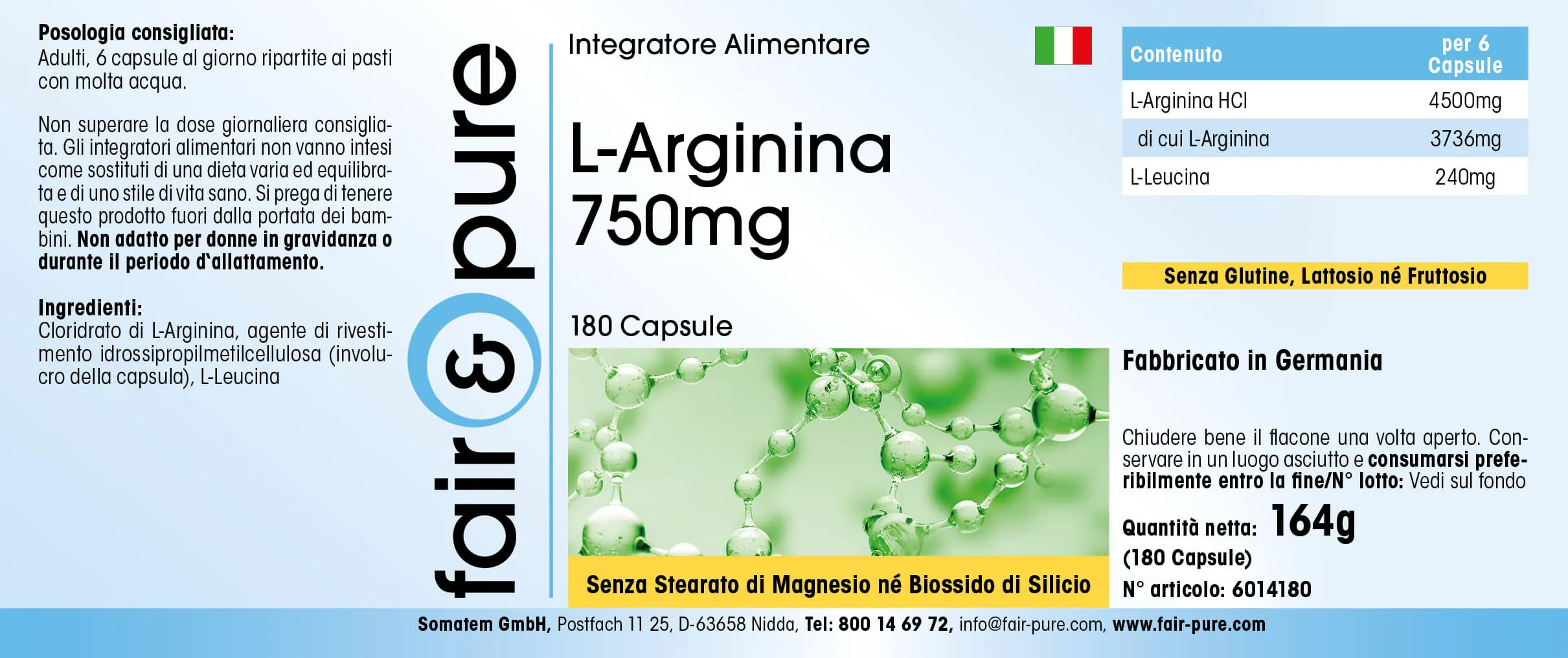 L-Arginine 750mg