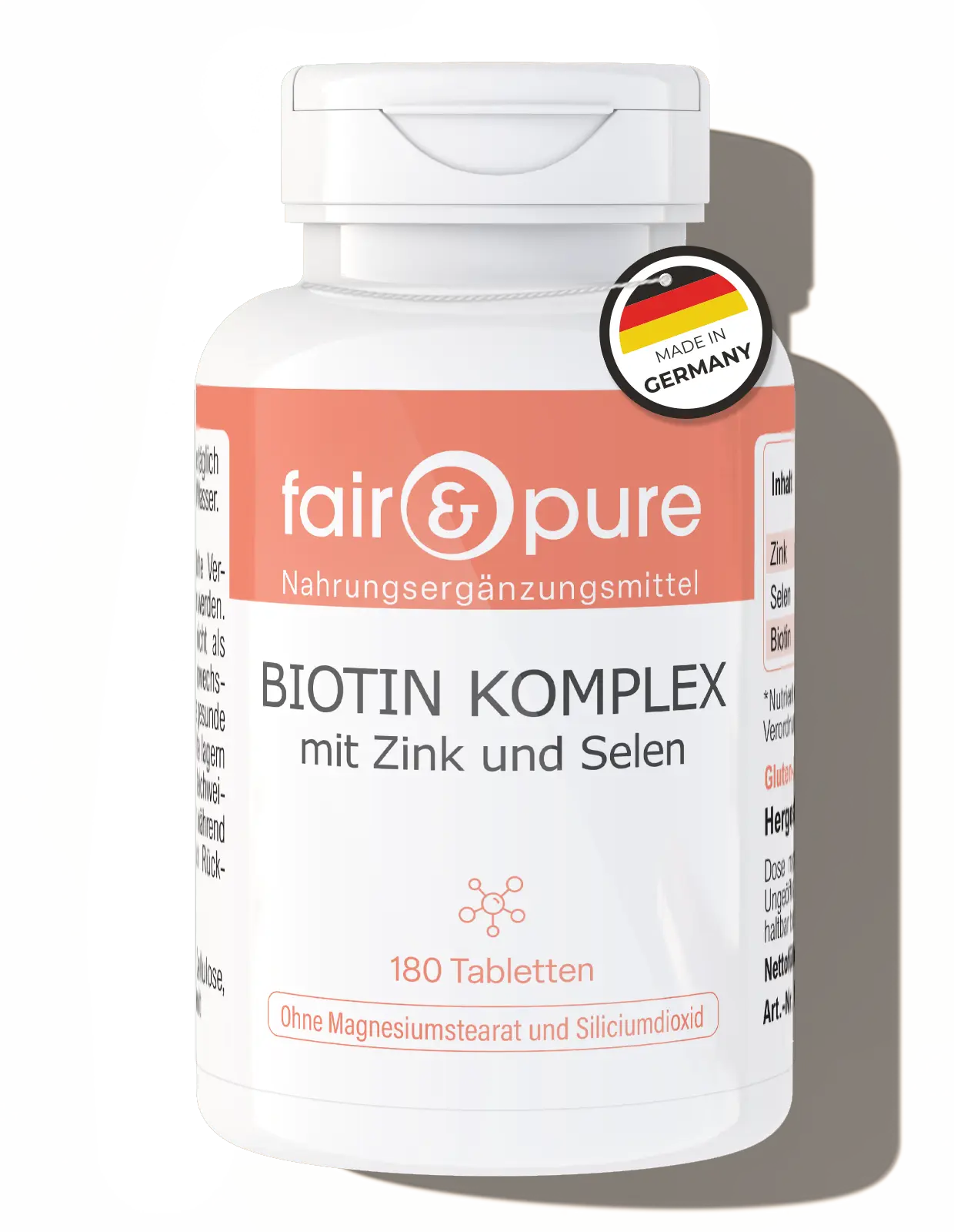Biotin Complex with Zinc and Selenium - 180 Tablets | fair-pure