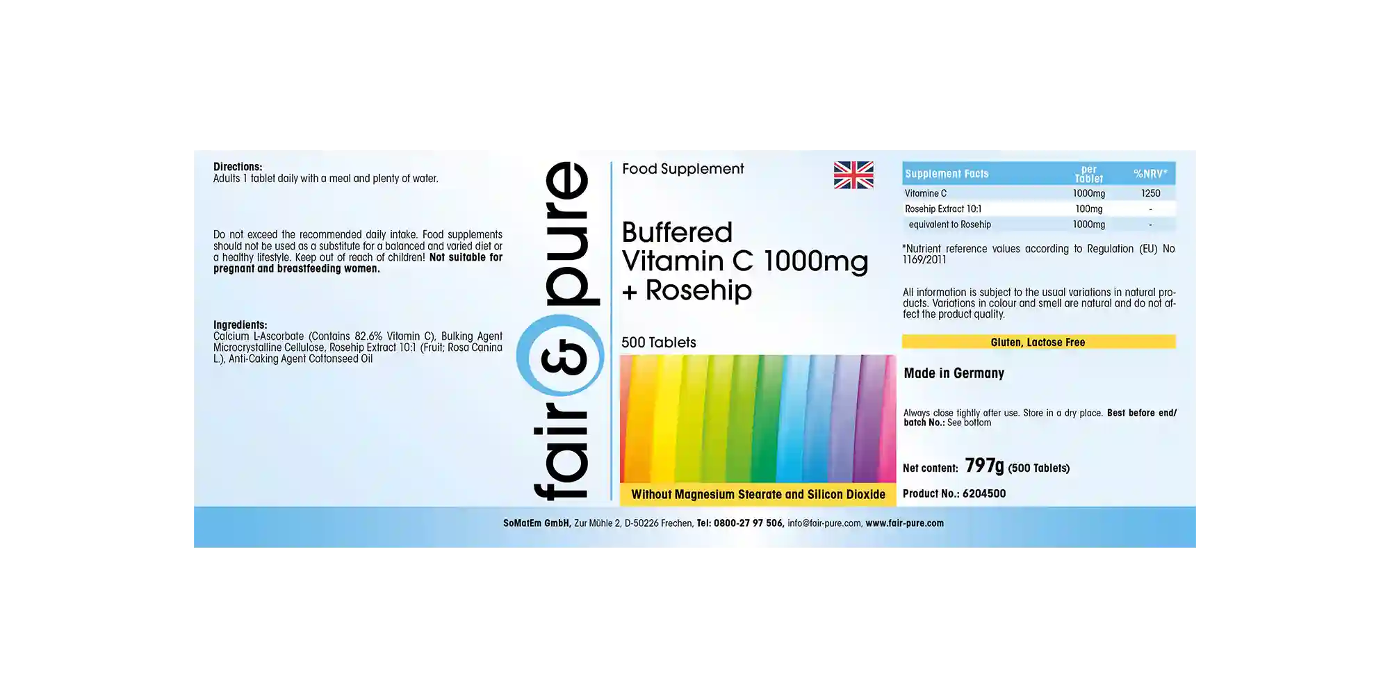 Gepuffertes Vitamin C 1000mg + Hagebutte