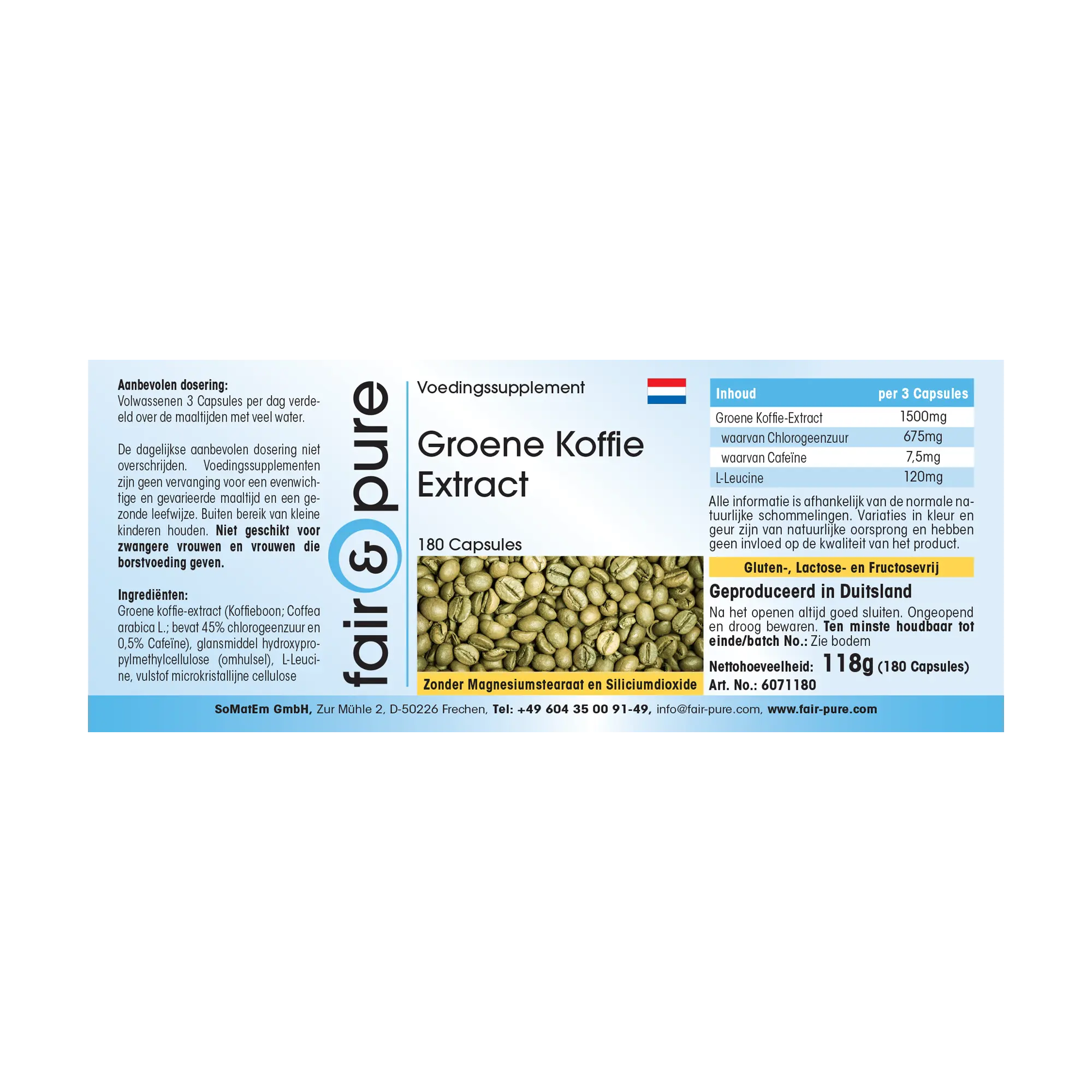 Grüner Kaffee Extrakt 500mg