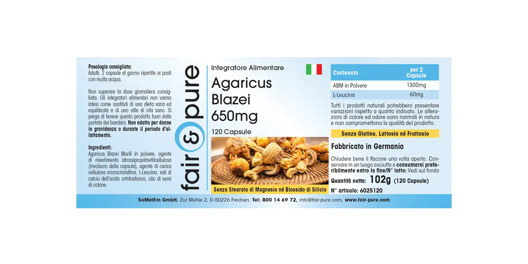 Agaricus Blazei 650mg