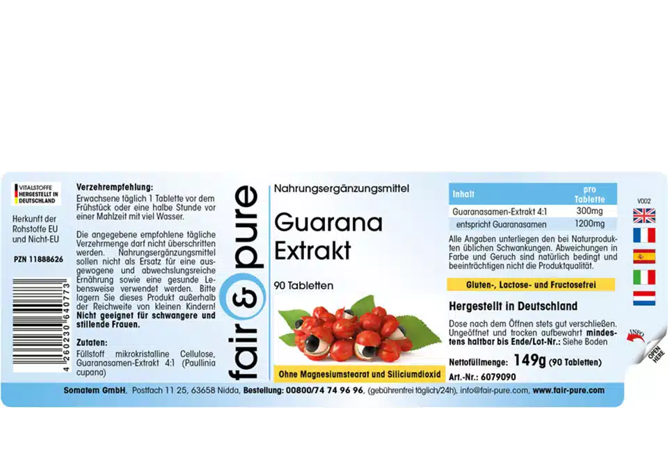 Guarana extract 300mg