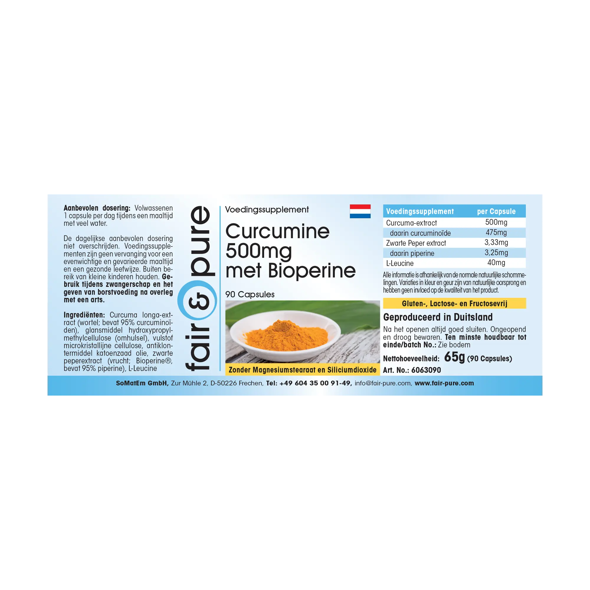 Curcumin 500mg mit Bioperin