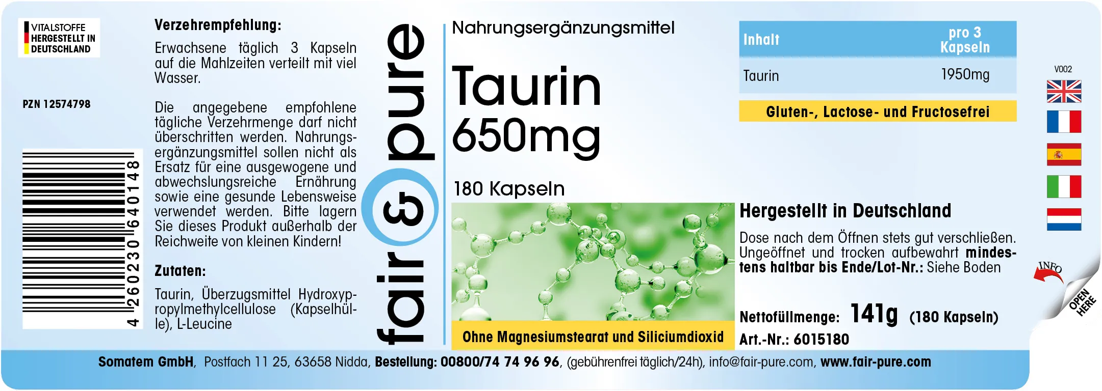 Taurina 650mg