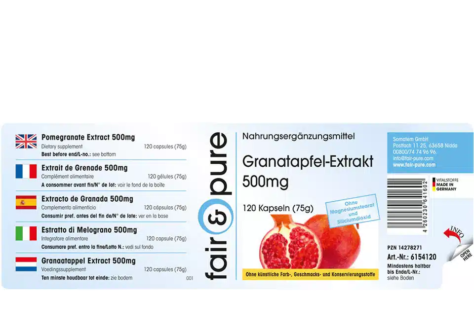 Granaatappel Extract 500mg