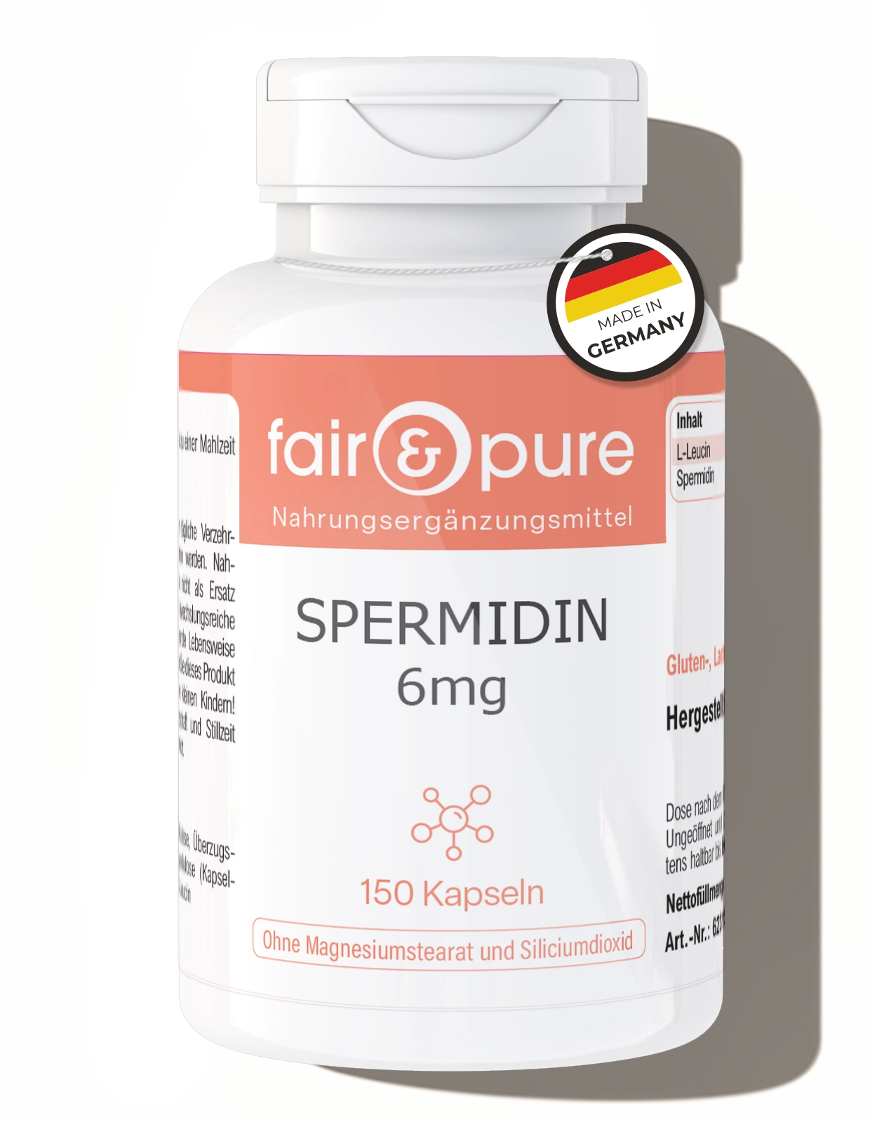 Cápsulas de Espermidina 6mg | fair-pure Cápsulas de Espermidina 6mg | fair-pure