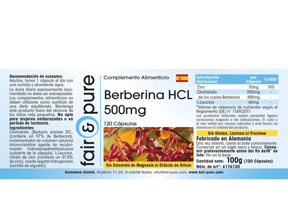 Berberine HCl 500mg