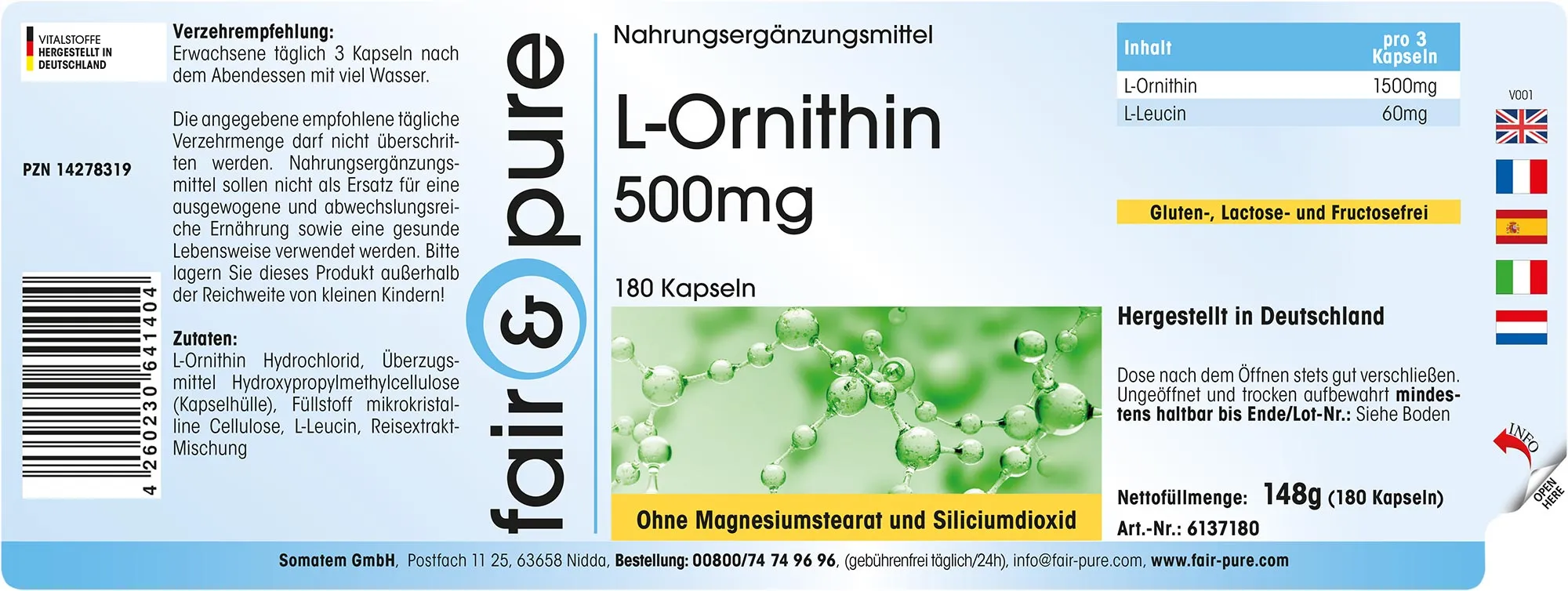 L-Ornithine 500mg