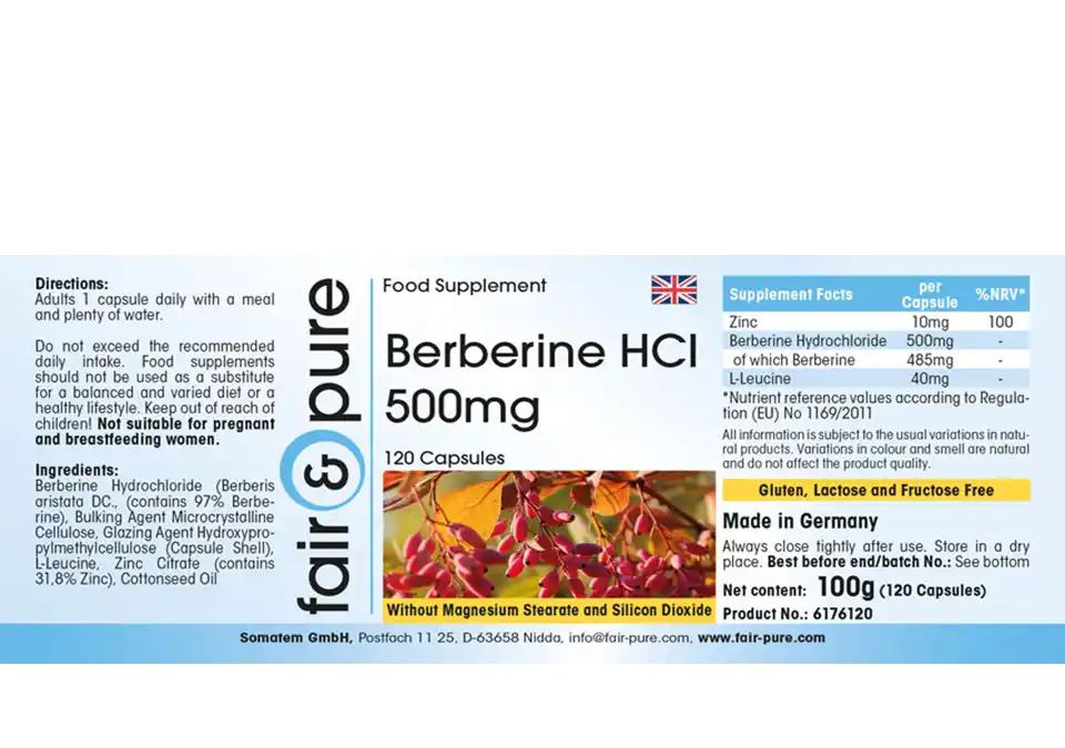 Berberina HCl 500mg