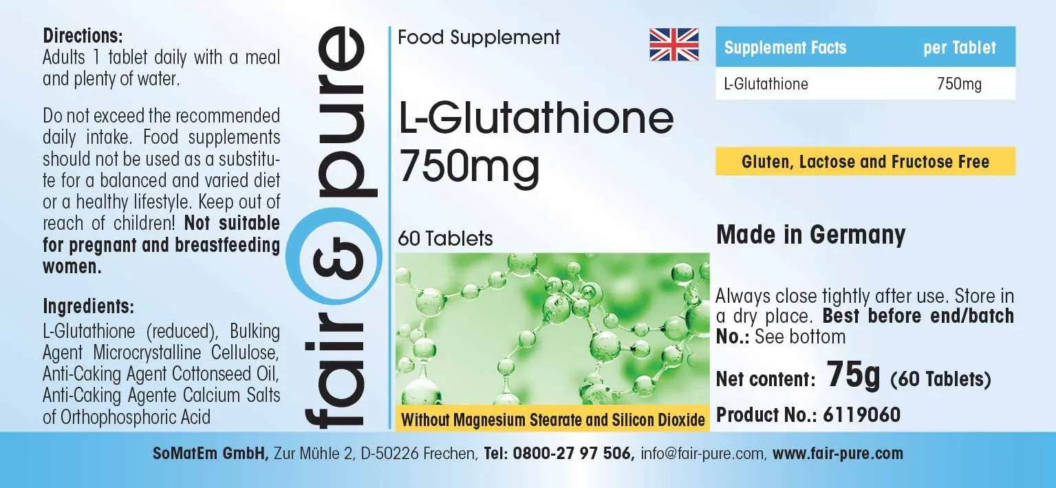 L-Glutatión 750mg