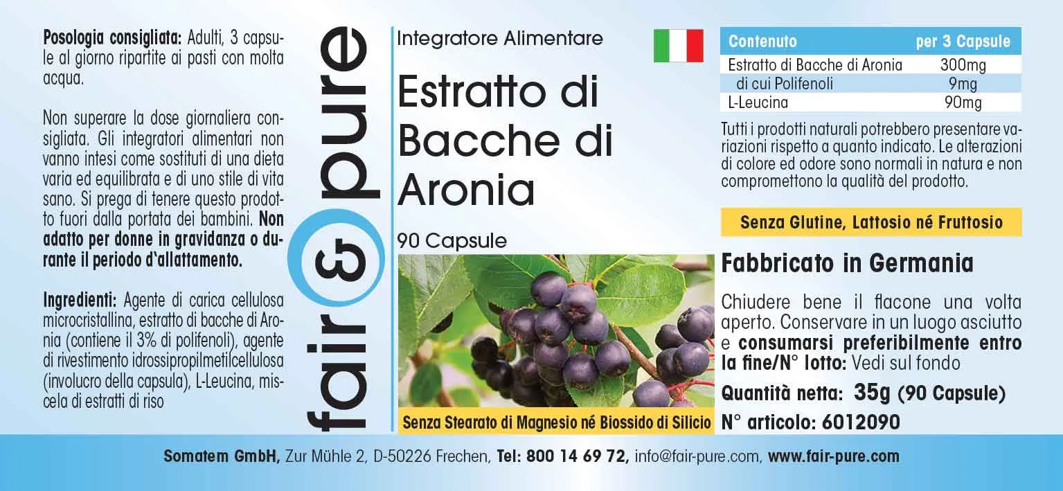 Aronia berry with anthocyanins