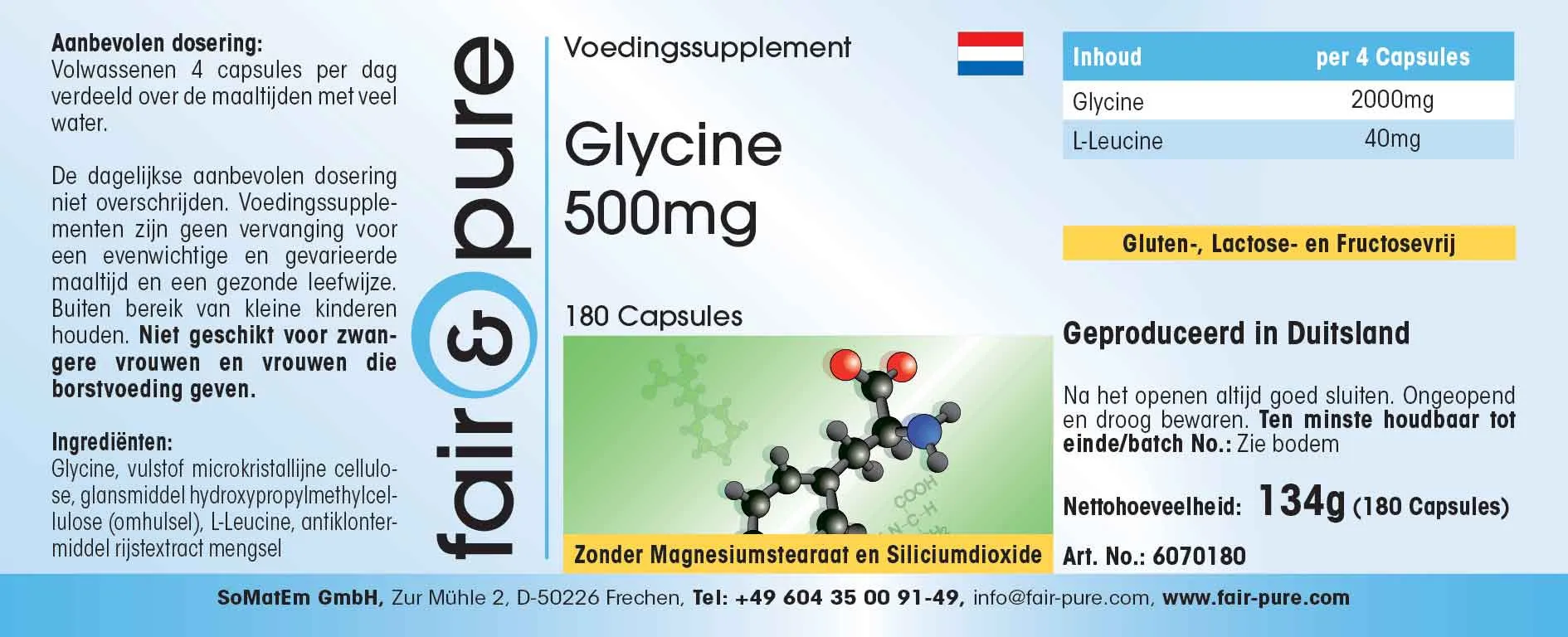 Glicina 500mg