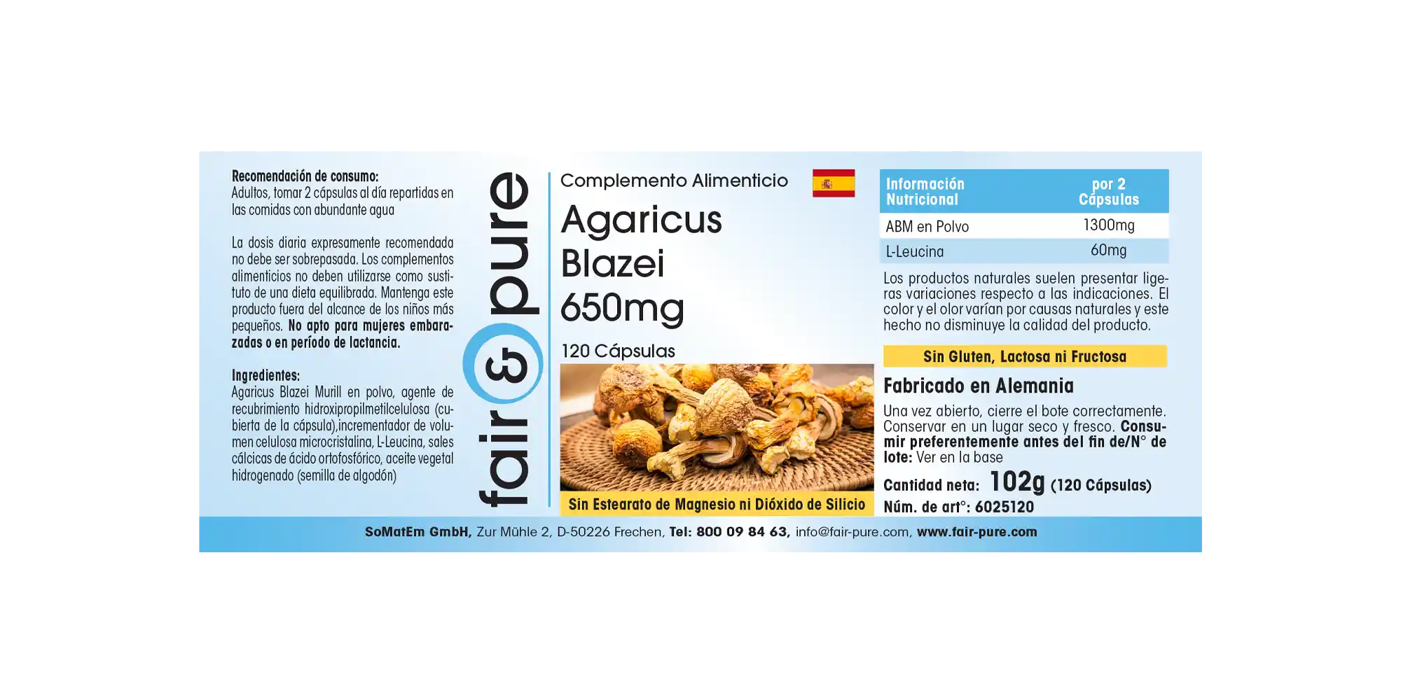 Agaricus Blazei Murill 650mg