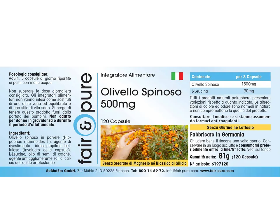 Olivello spinoso 500mg