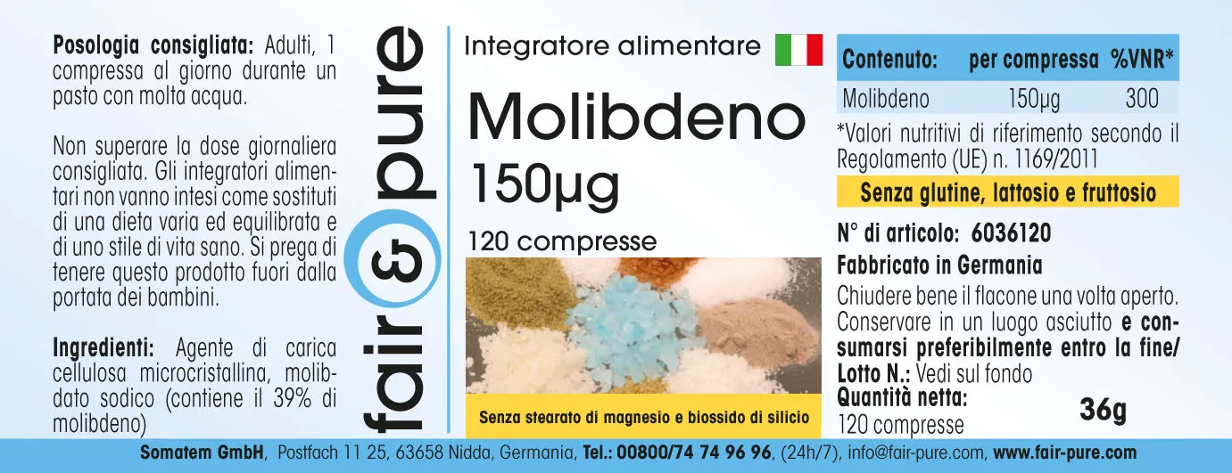 Molybdène 150µg