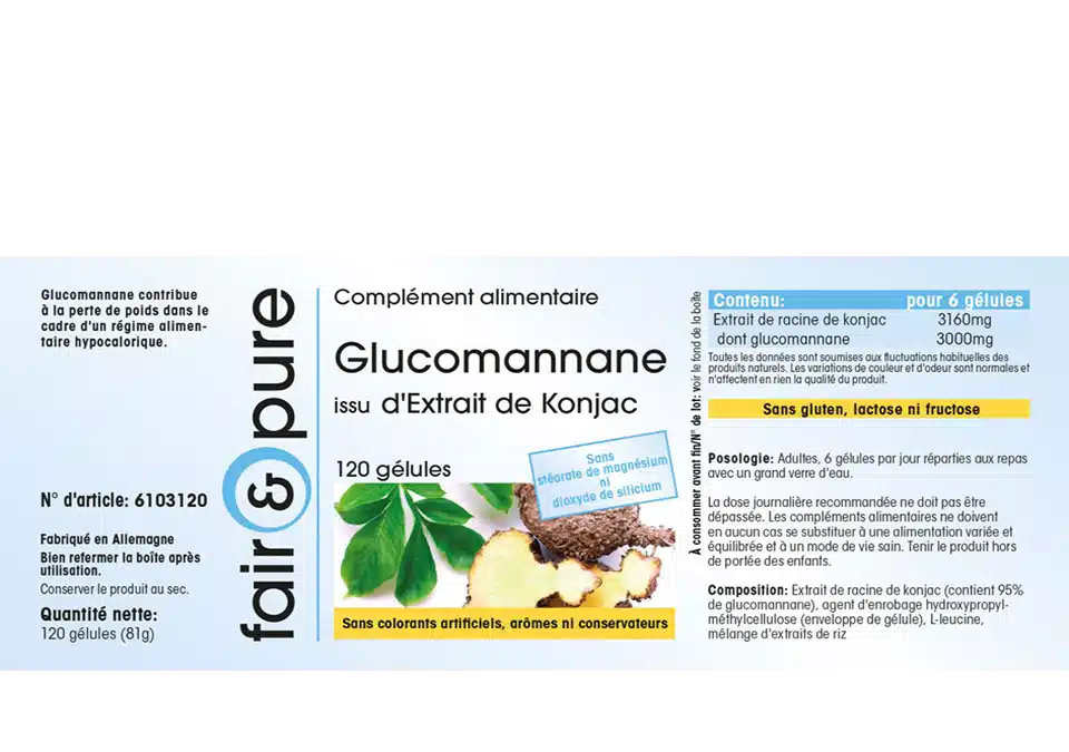 Glucomannan 500mg