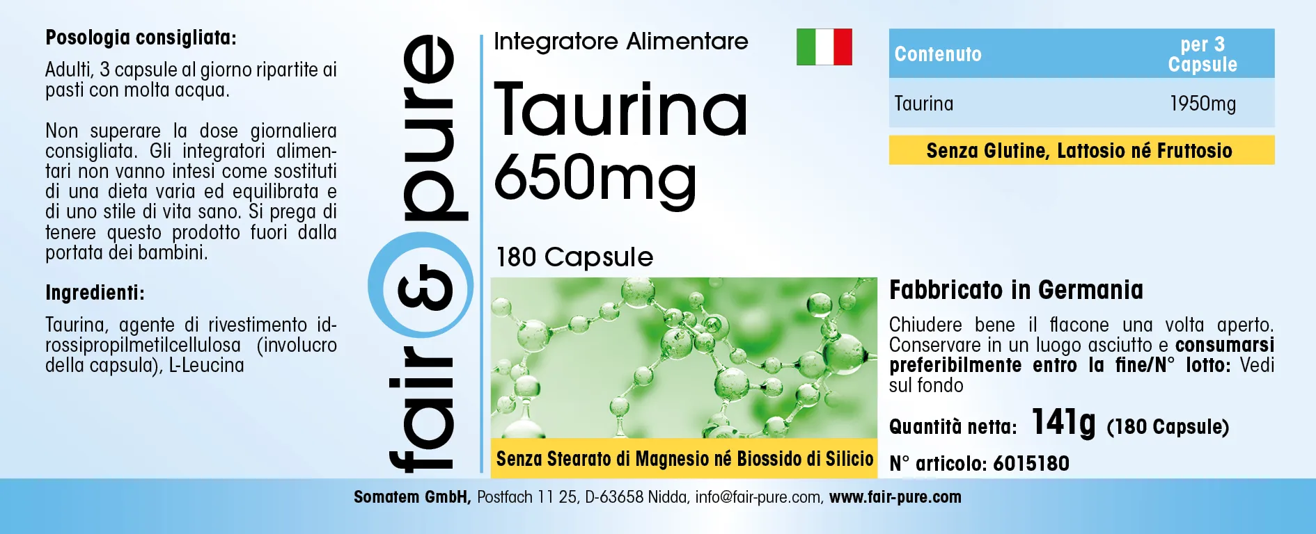 Taurina 650mg