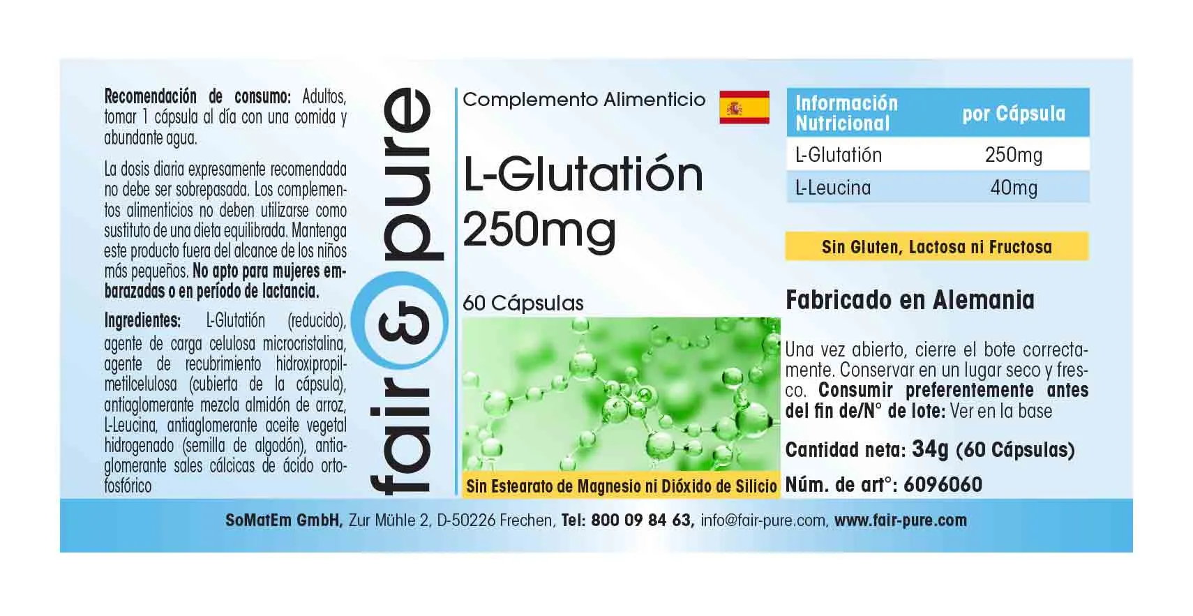 L-Glutatión 250mg