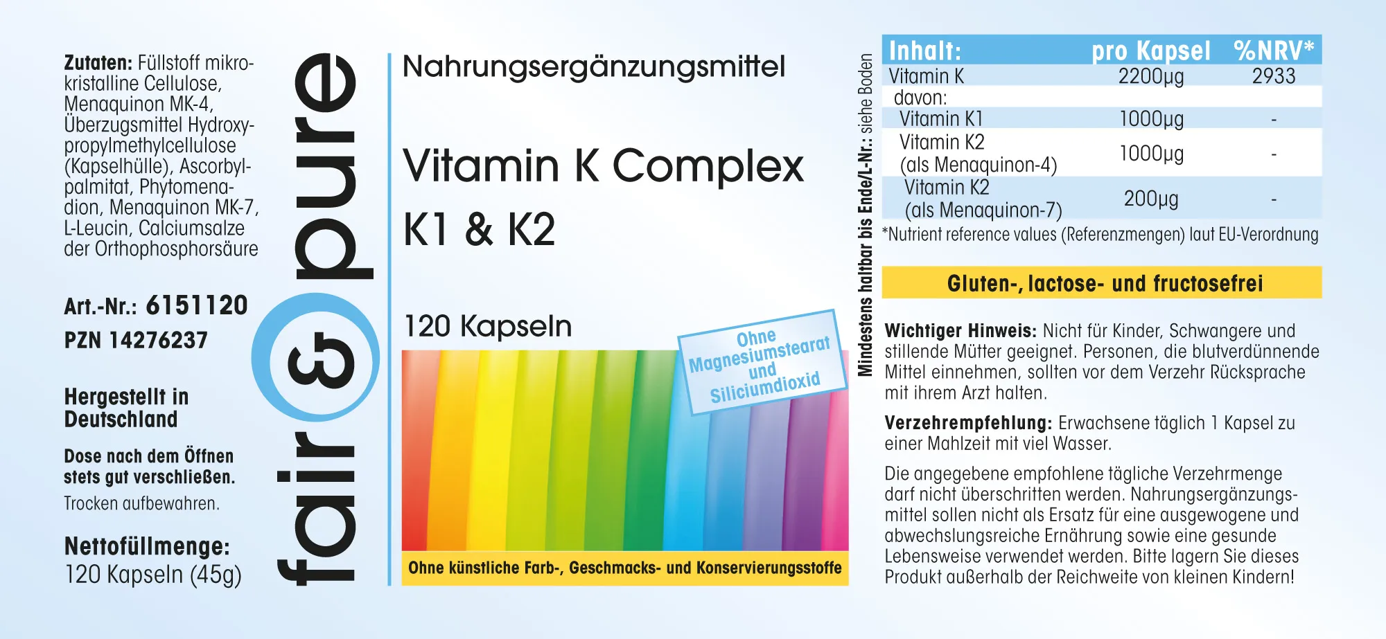 Vitamine K Complex K1 & K2