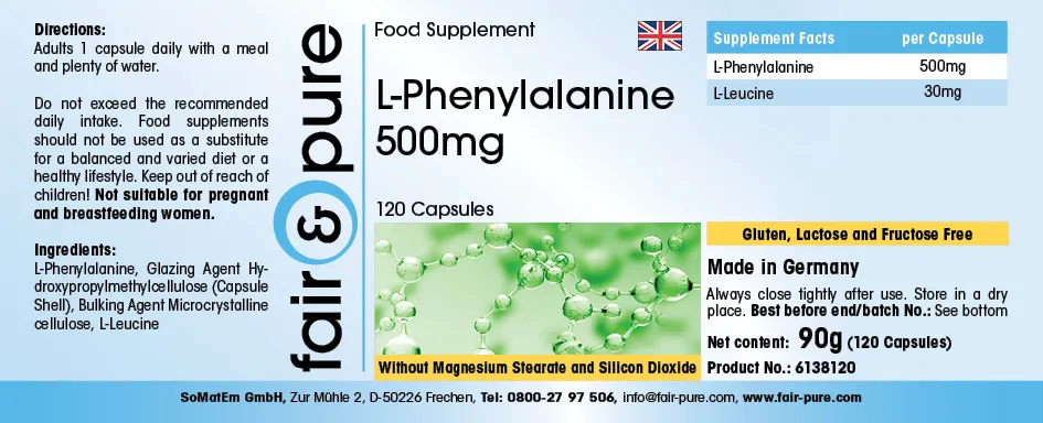 L-Phenylalanin 500mg